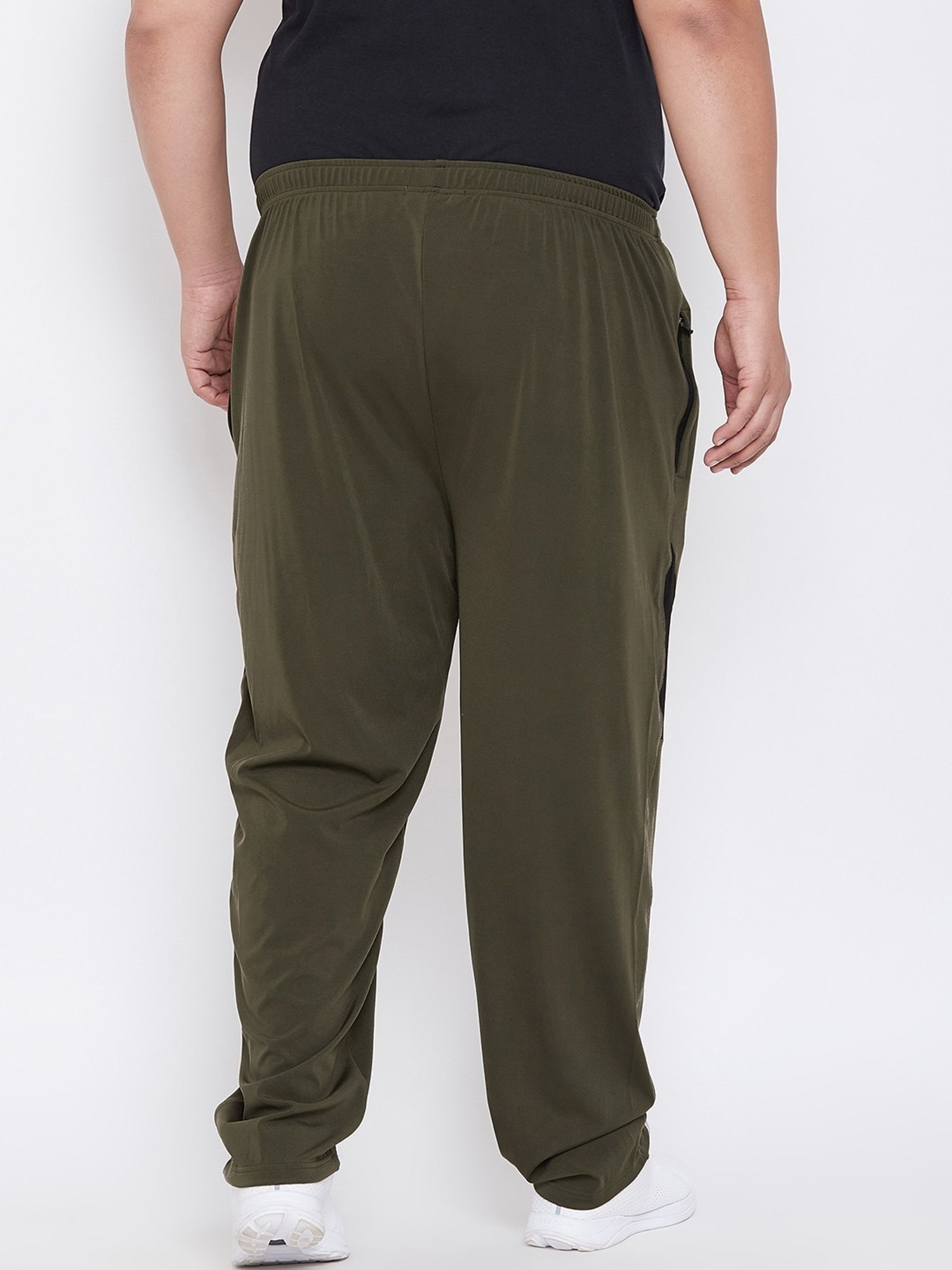 Bigbanana Olive Regular Fit Printed Trackpants