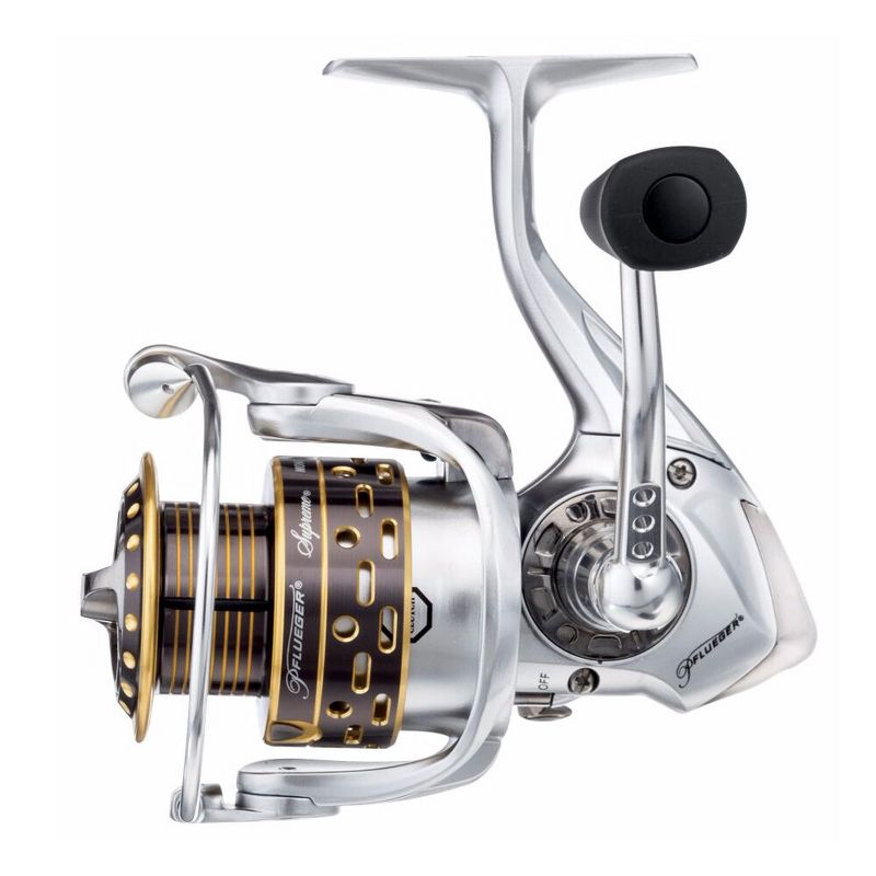Pflueger SUPSP25X Supreme Spinning Ultralight Reel w/ 9 Stainless Steel Ball Bearings and Braid Ready Spool for Freshwater or Inshore Fishing, Silver