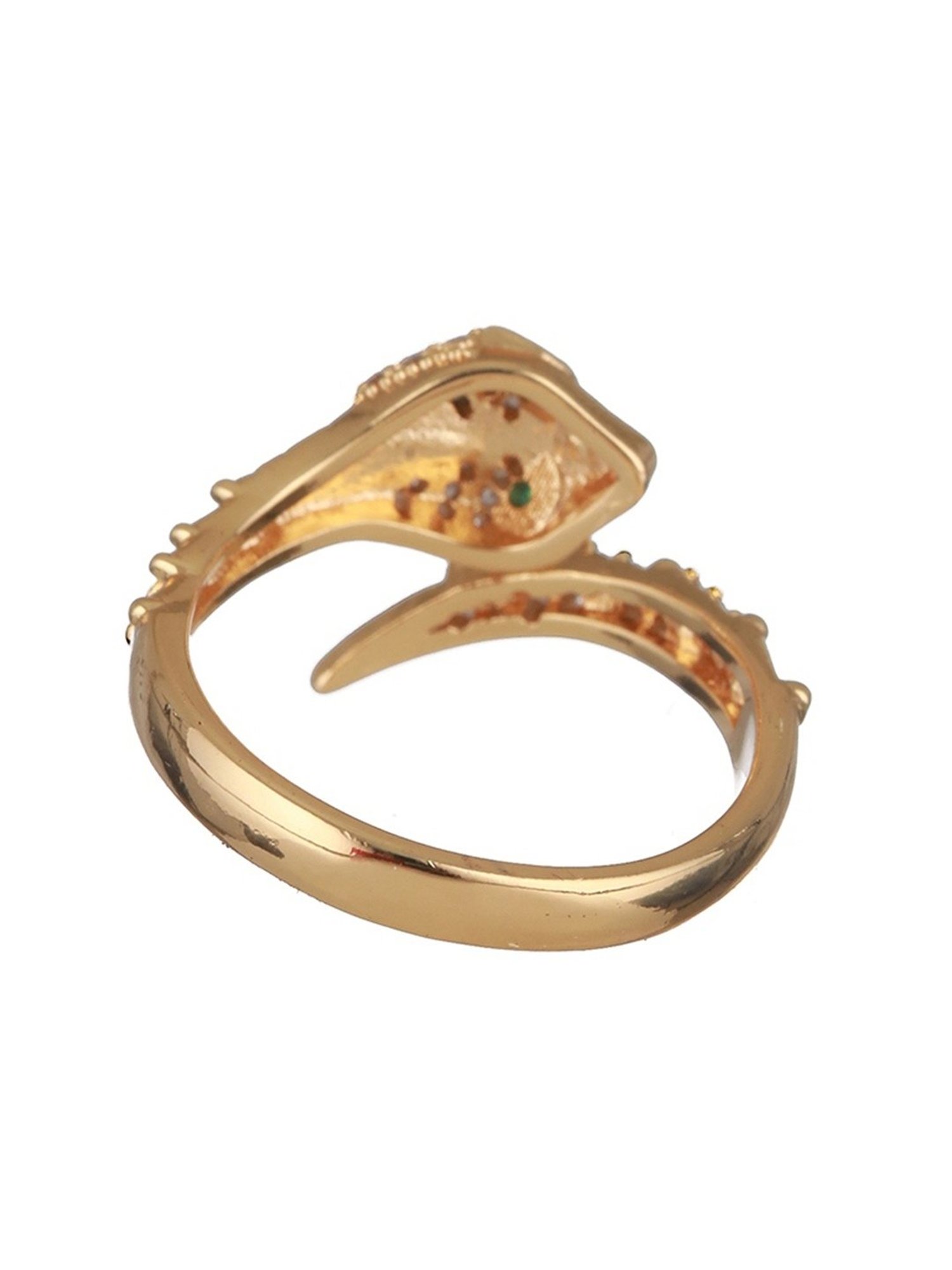 Prita by Priyaasi Gold Plated Snake Bracelet & Ring Set