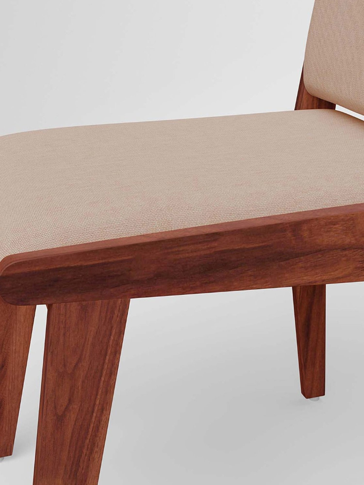 Godrej Interio Bliss Beige Sheesham Wood Dining Chair (Set of 2)