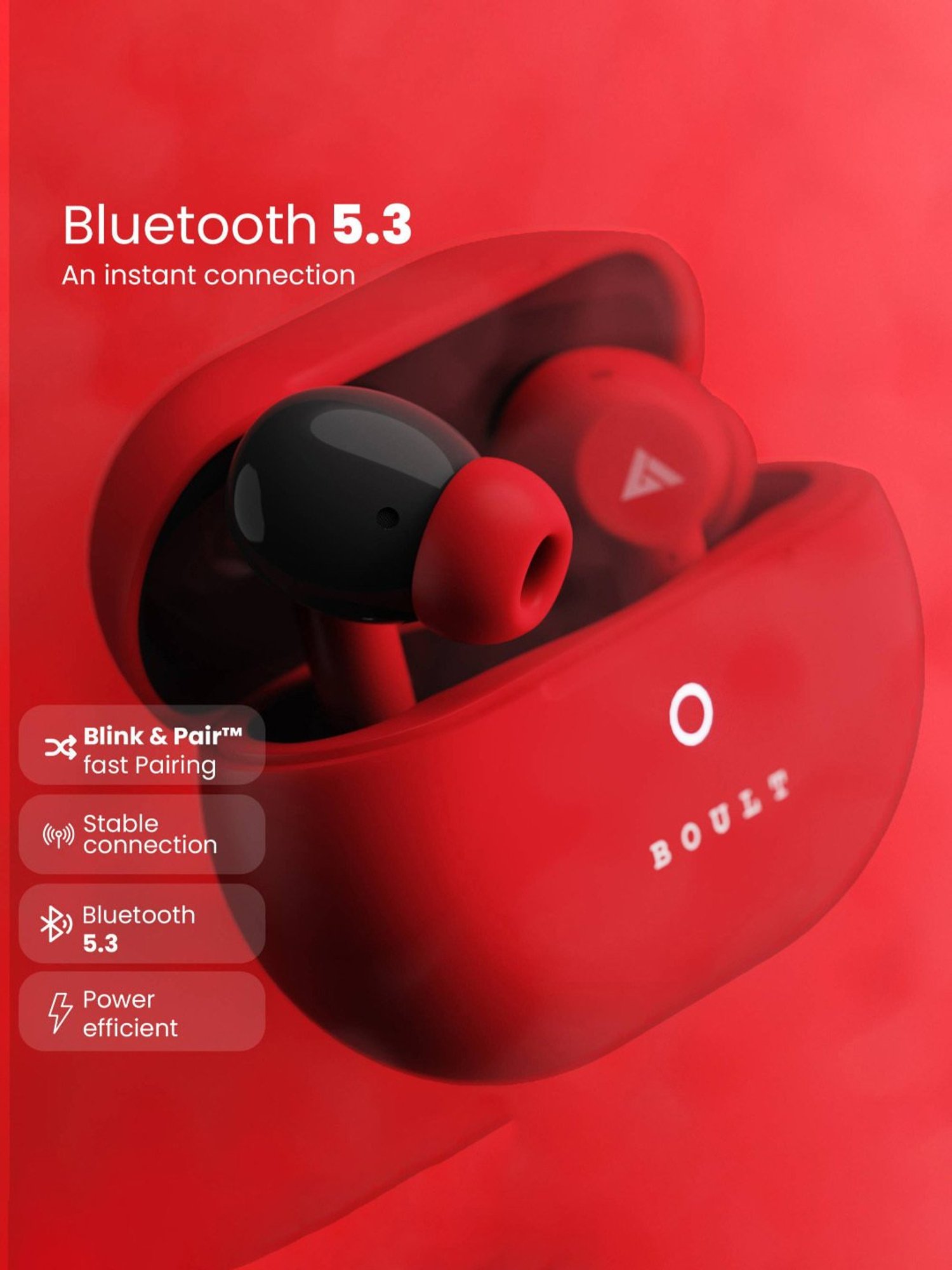 Boat Airdopes Sonik BT Earbuds with 60Hrs Playback & ENx Technology (Thunder Black, True Wireless)