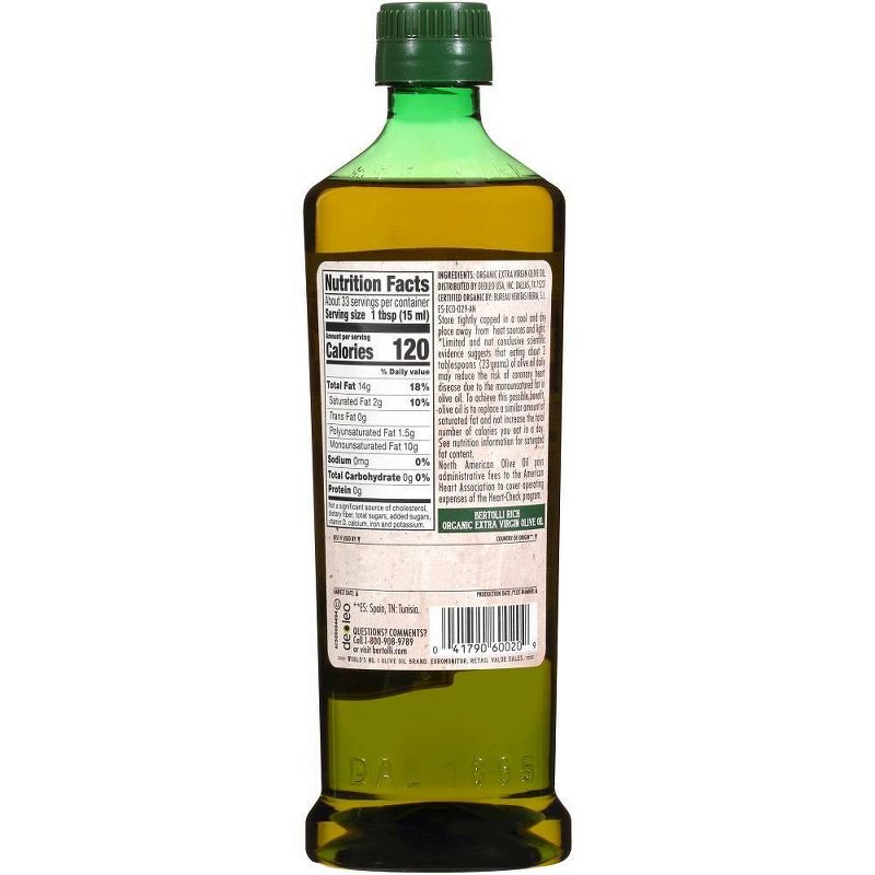 Bertolli Organic Extra Virgin Olive Oil - 16.9 fl oz