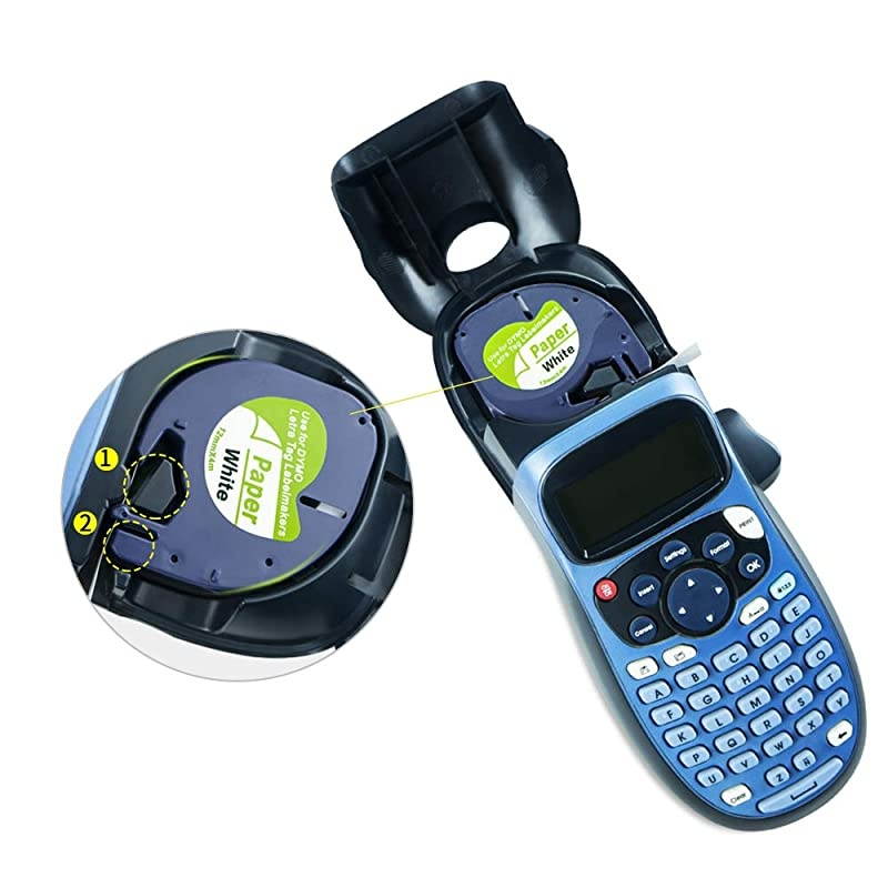 Compatible Label Tape Replacement for DYMO 91330 LetraTag Labeling Refills SelfAdhesive Paper Tape for DYMO LetraTag Label Makers Black Print on White 12 Inch x 13 feet 12mm x 4m 10Pack