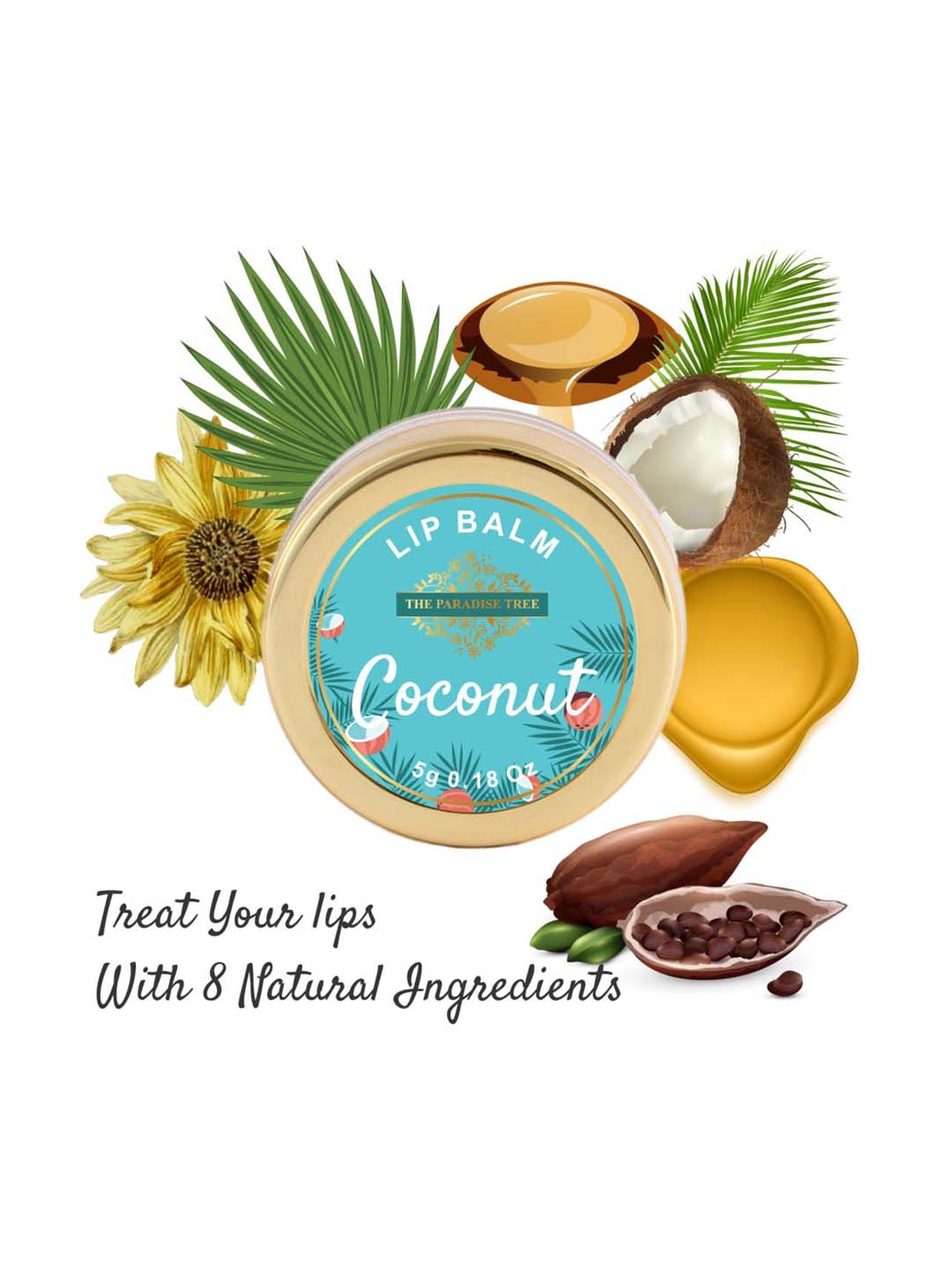 The Paradise Tree Coconut Milk Lip Balm - 5 gm