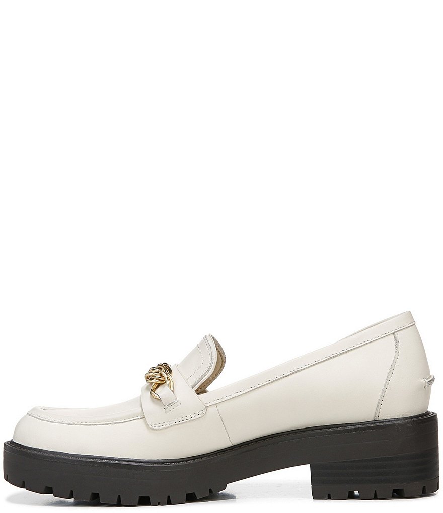 Sam Edelman Taelor Leather Almond Toe Chain Detail Loafers