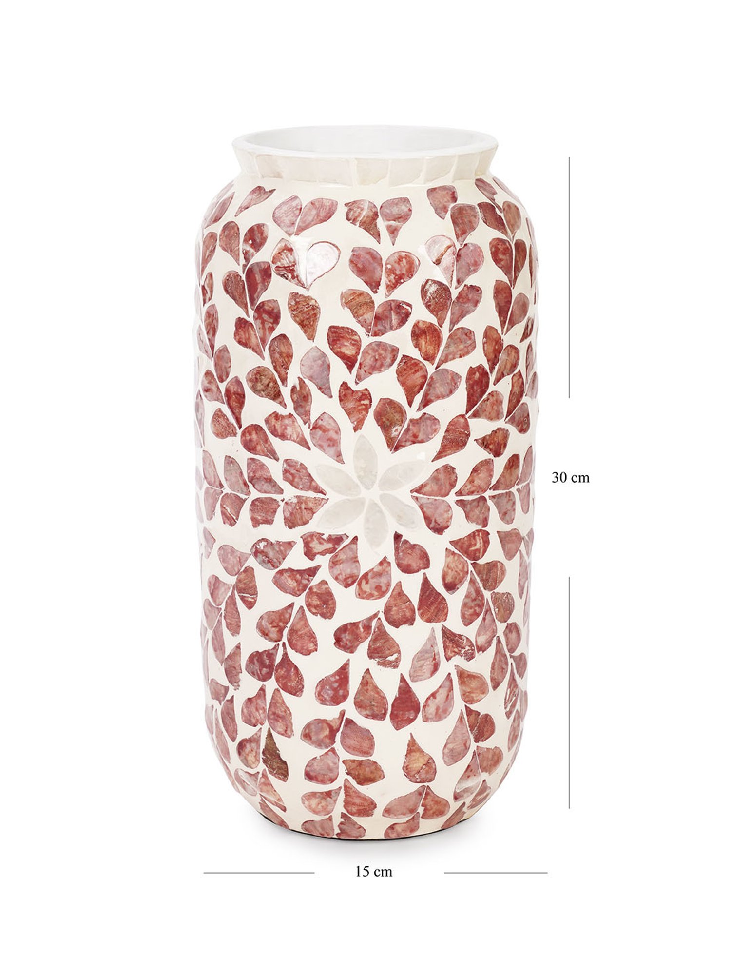 Pure Home and Living Pink Mother of Pearl Vase
