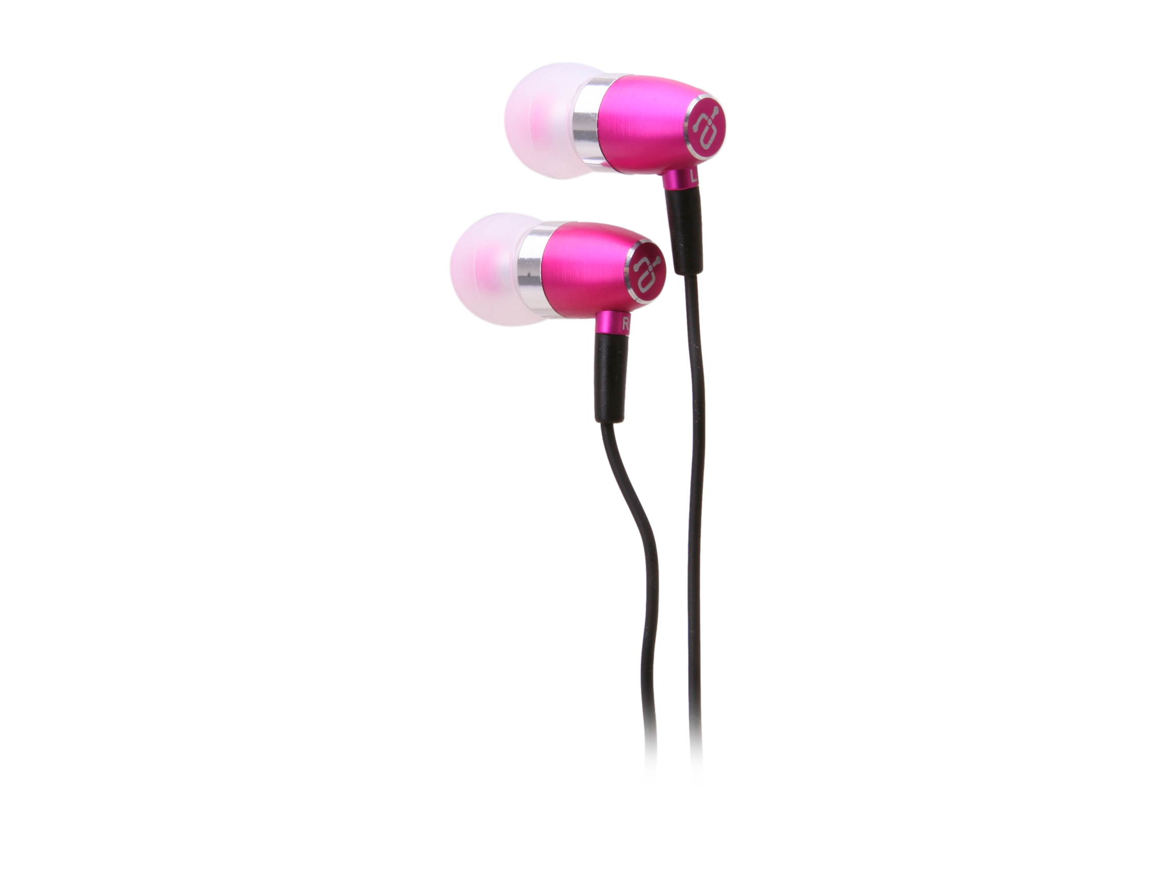 Aluratek Pink AEB01P In-Ear Hi-Fi Noise Reducing Metal Stereo Earbud (Pink)