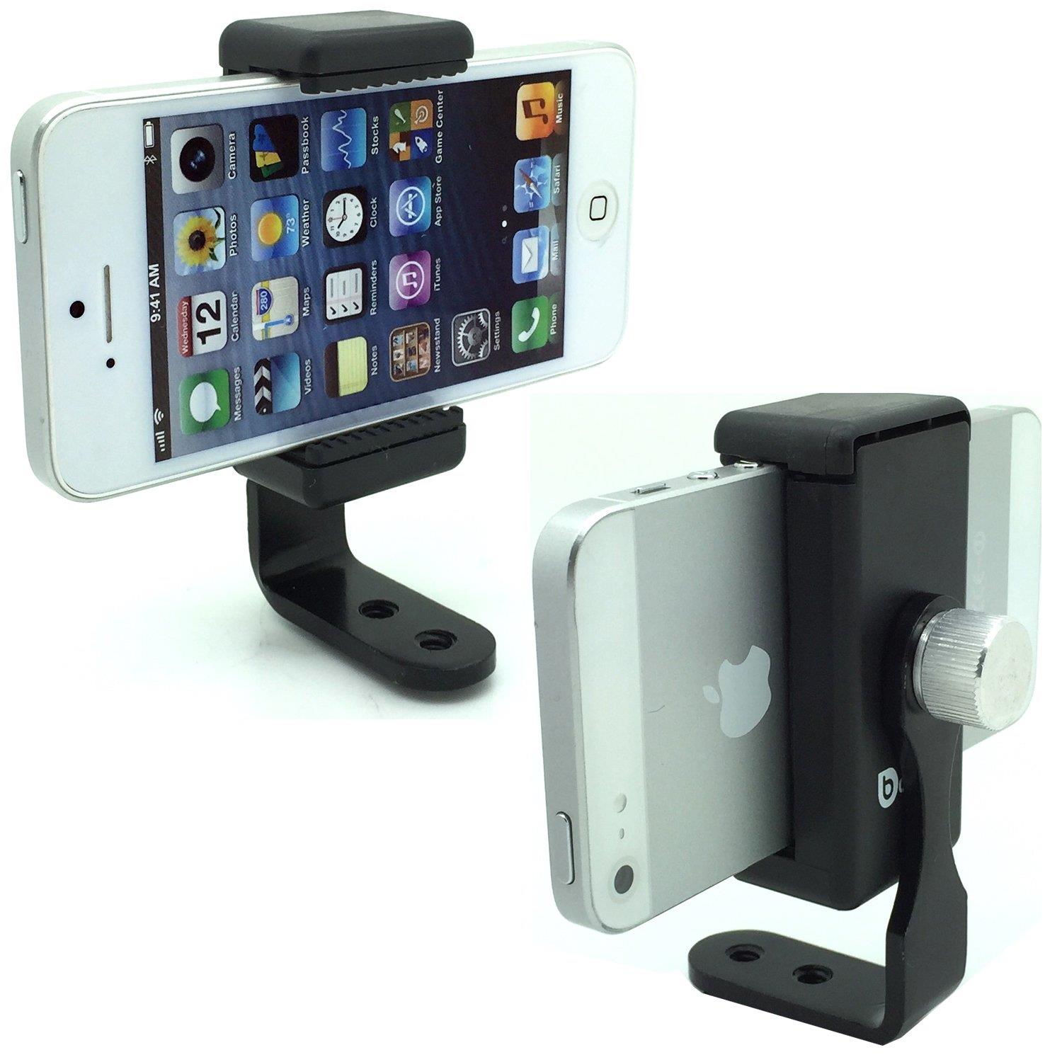 Accessory Basics DSLR Hot Shoe Flash Camera Smartphone Live Recording Mount w/360&ordm; Rotation Thumb Screw for Apple iPhone XR XS MAX X 8 7 6s Plus Samsung Galaxy S10 S9 S8 Edge Note LG V30 Droid