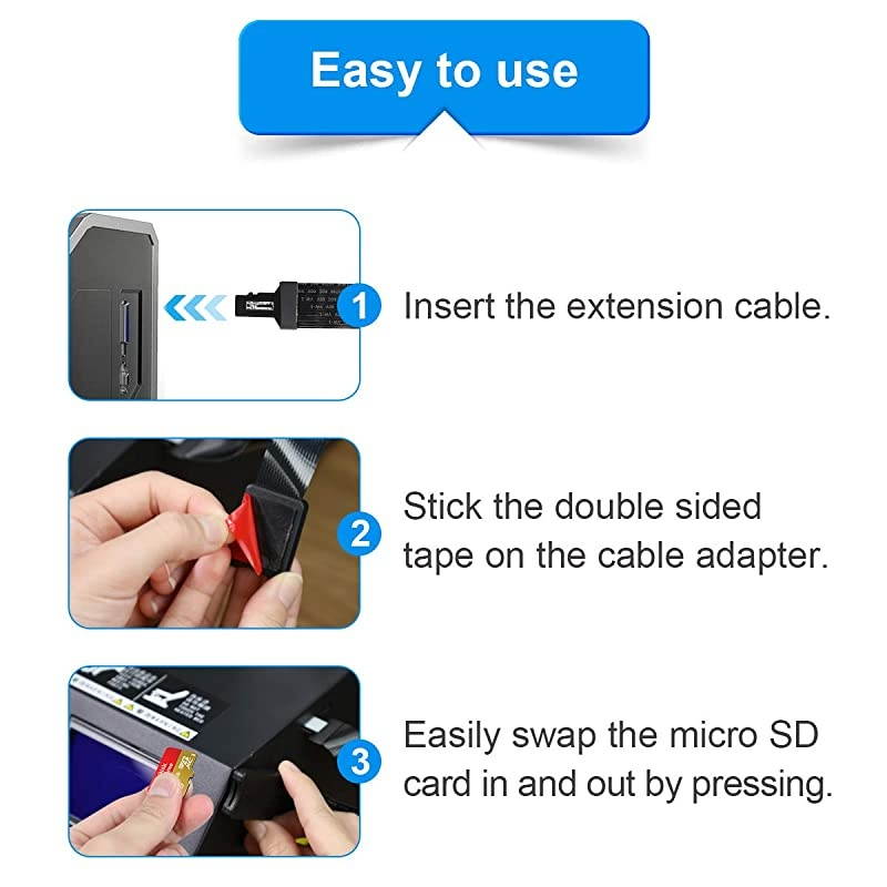 15CM Micro SD to Micro SD Card Extension Cable Adapter4 8 16 32GB TF Memory Card Reader Flexible Extender Compatible with SanDisk MicroSDHCMonoprice MiniAnet A8 3D PrinterRaspberry PiGPSTV