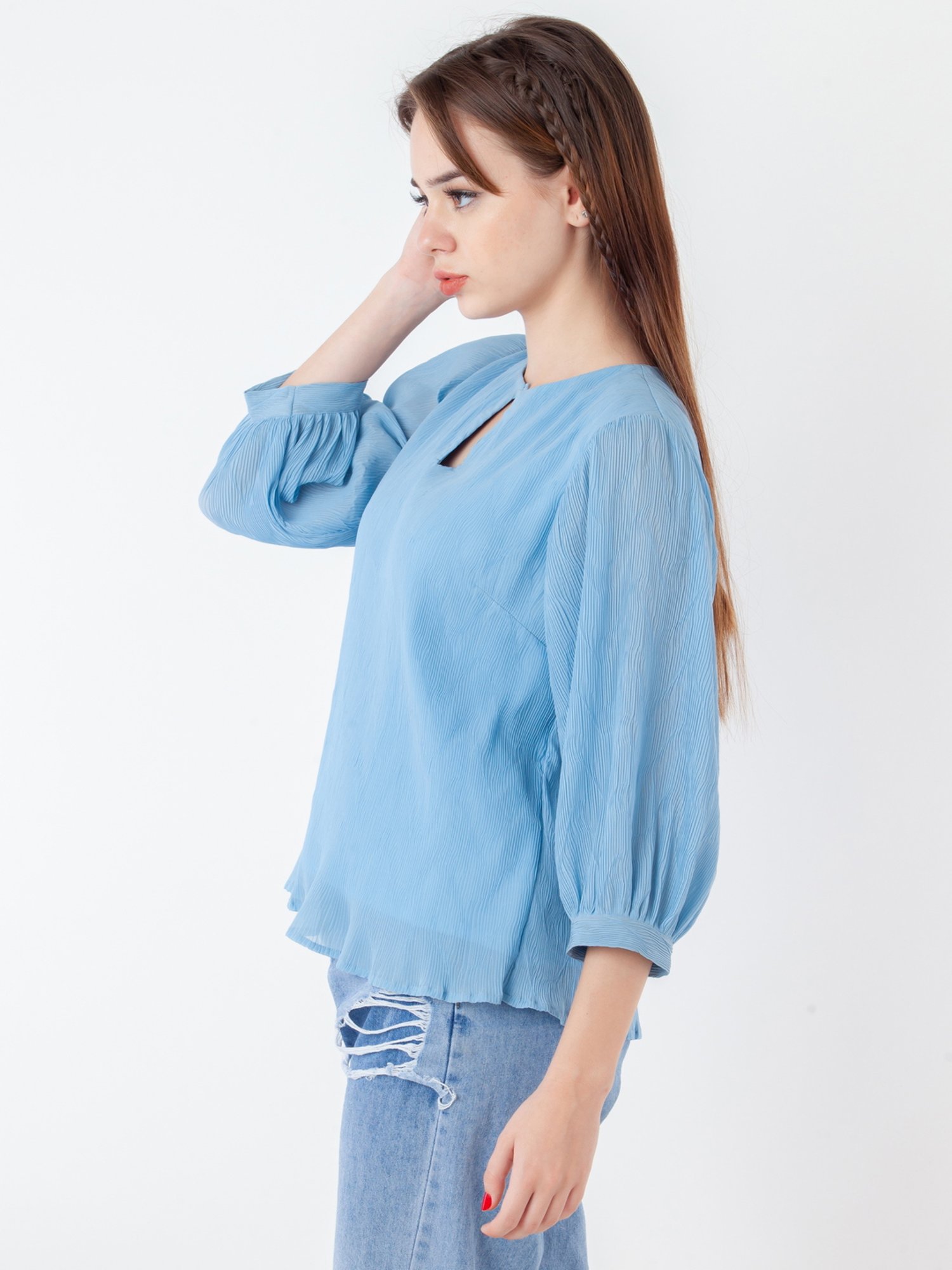 Zink London Blue Striped Top
