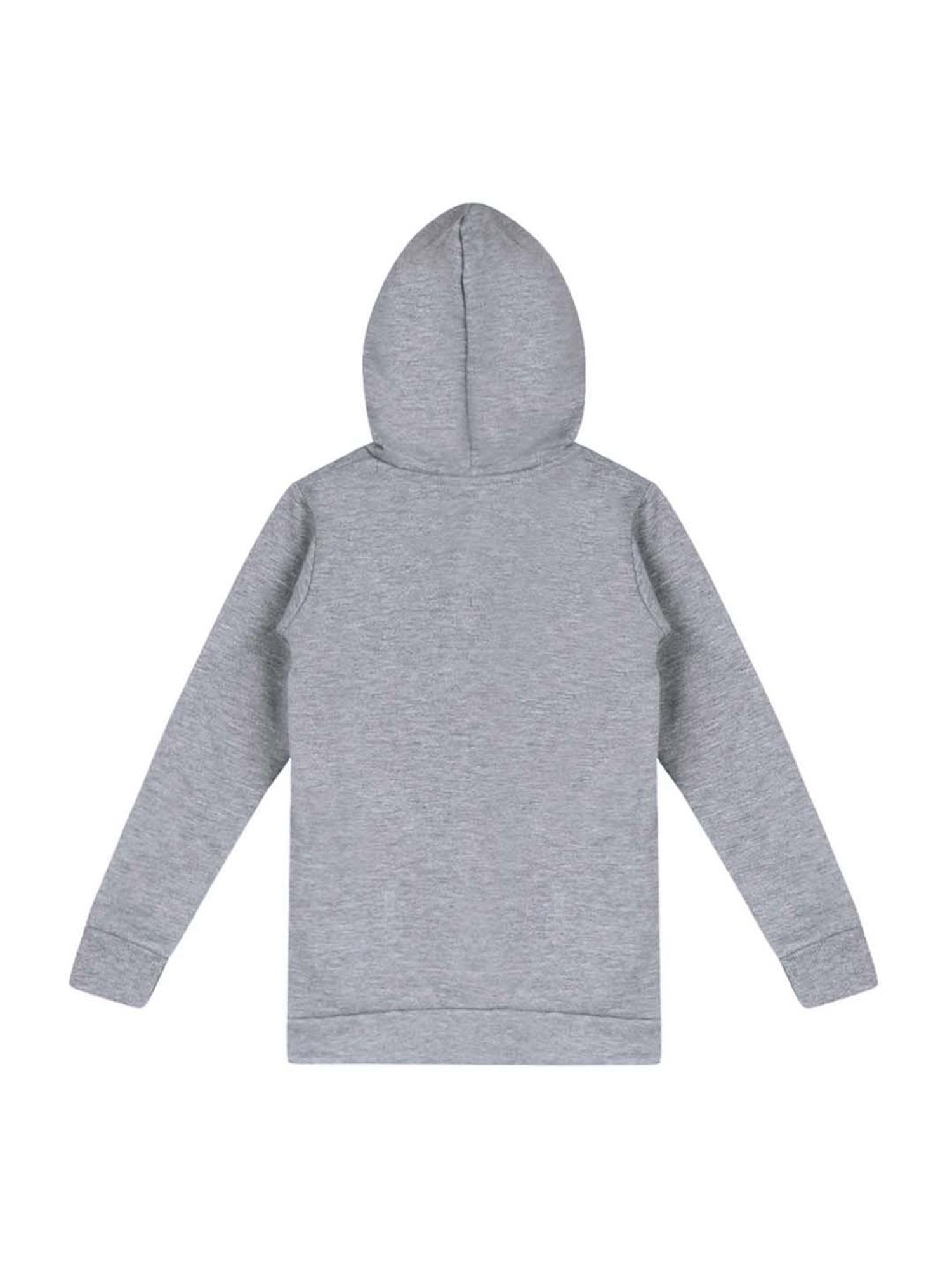 Lazy Shark Kids Grey Printed Hoodie