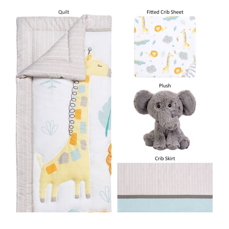 Sammy & Lou  Crib Bedding Set - Jungle Pals 4pc