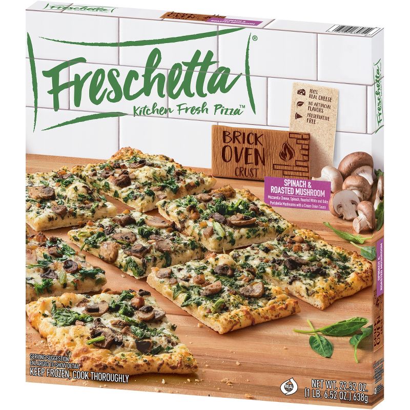 Freschetta Brick Oven Roasted Mushroom & Spinach Frozen Pizza - 22.52oz