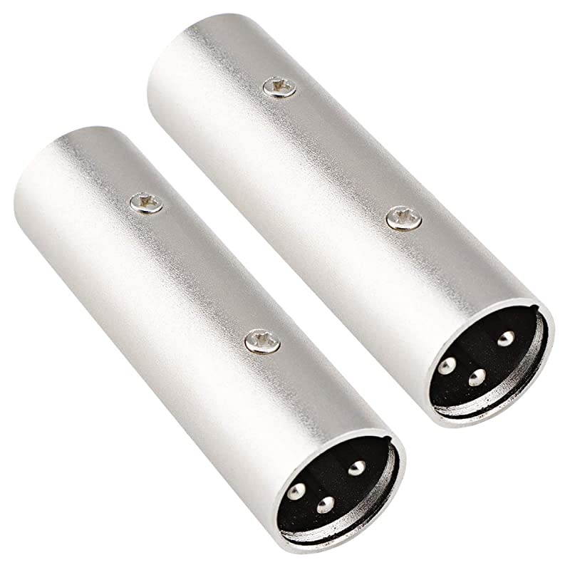 Male XLR to 1/4 inch Female Adapter,  Quarter 1/4" Inch 6.35mm Female Jack Socket to 3PIN XLR Male Heavy Duty Metal Audio Microphone Adapter, 1 Pack