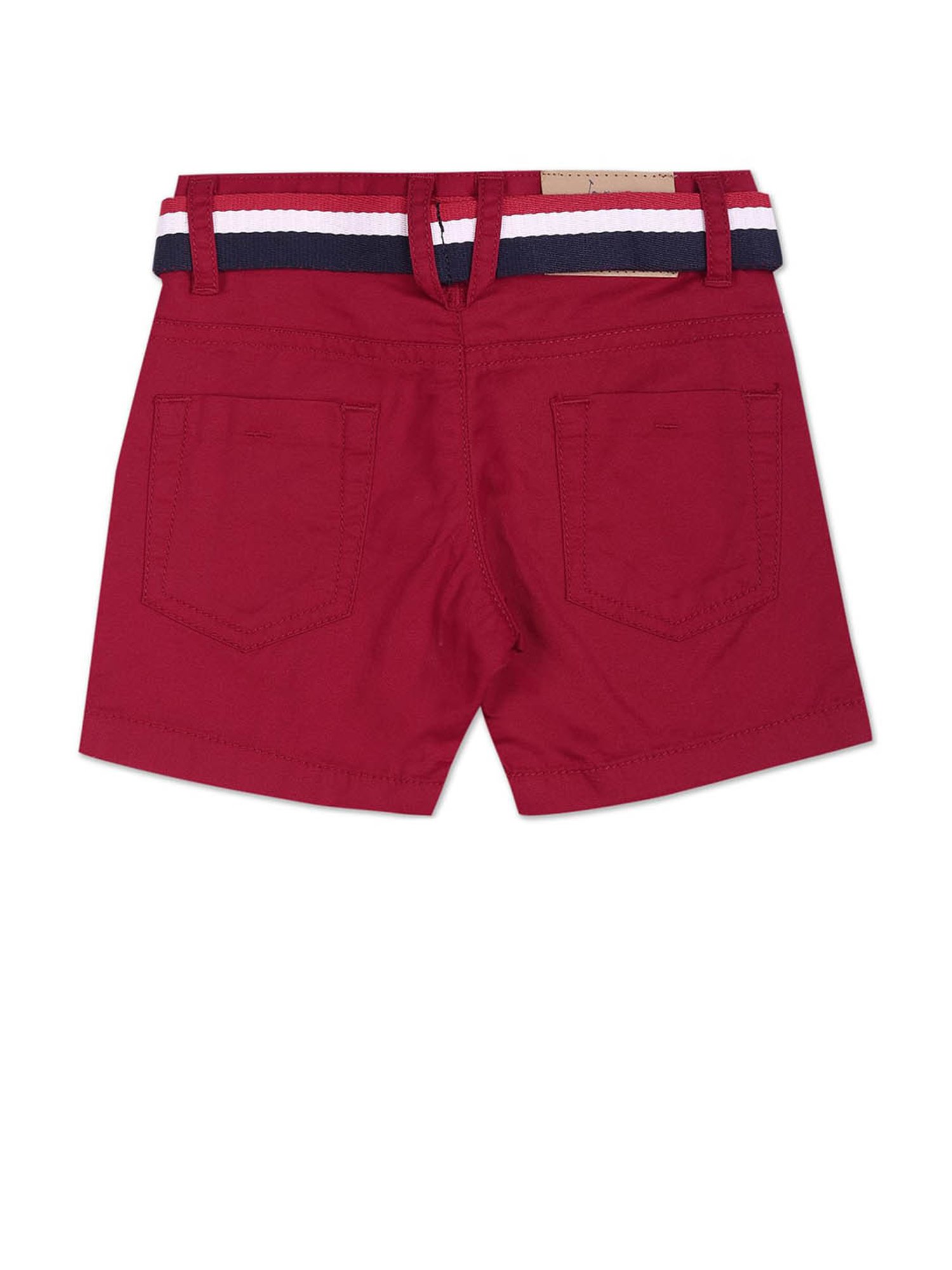 U.S. Polo Assn. Kids Red Solid Shorts