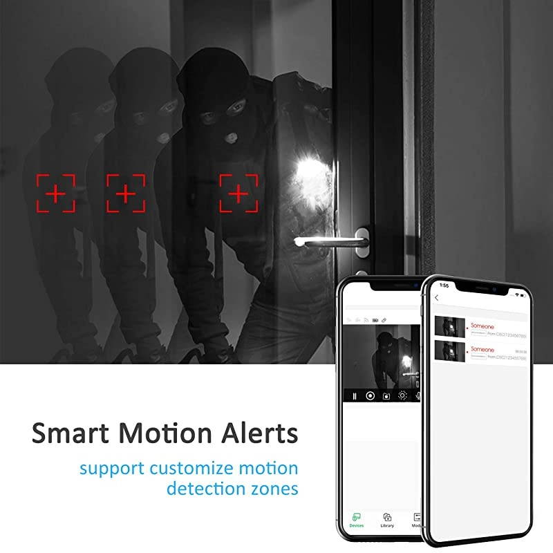 Camera Outdoor 24G WiFi Cameras with 2 Way Audio and Night Vision Motion Detection Camera1080P IP Home Camera System Outside Surveillance Camera