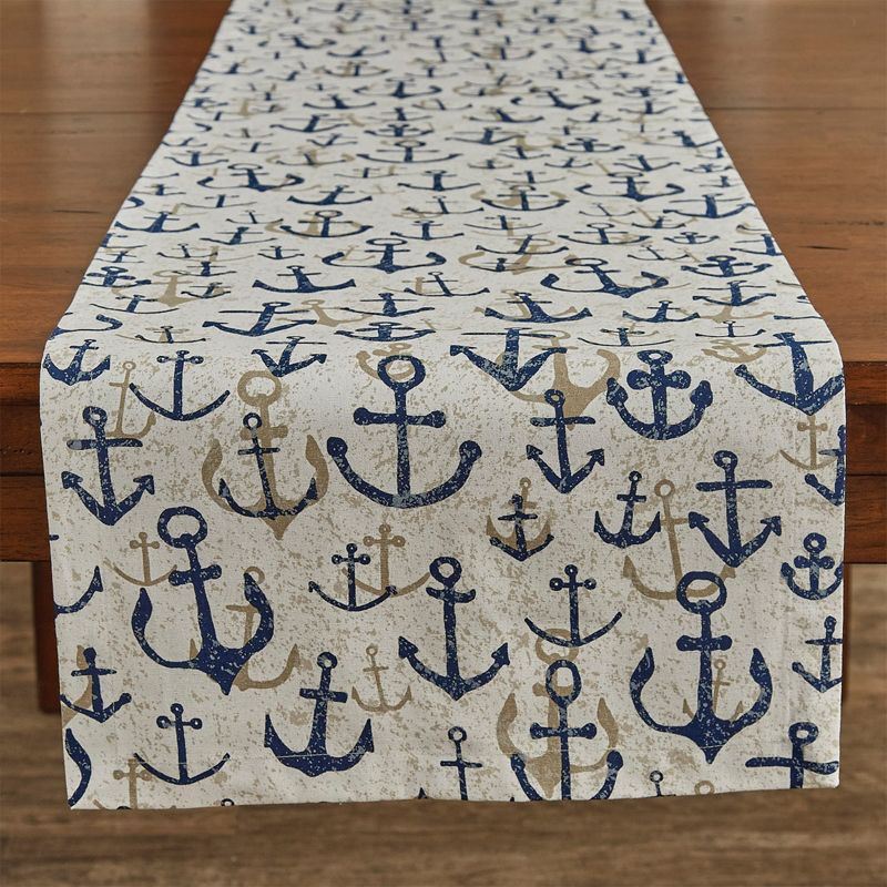 Split P Wayward Anchors Table Runner - 72''L - Off-White