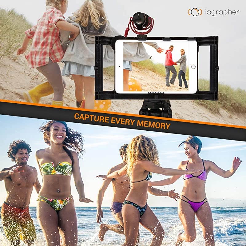 For Apple IPad 10.5 With Lens Ring - Video Tripod Mount For iPad 10.5 Air(3rd Gen) or Pro and 10.2 iPad 7th and 8th Gen- Add Lenses, Lights, Microphones Your Videos - Durable And Lightweight