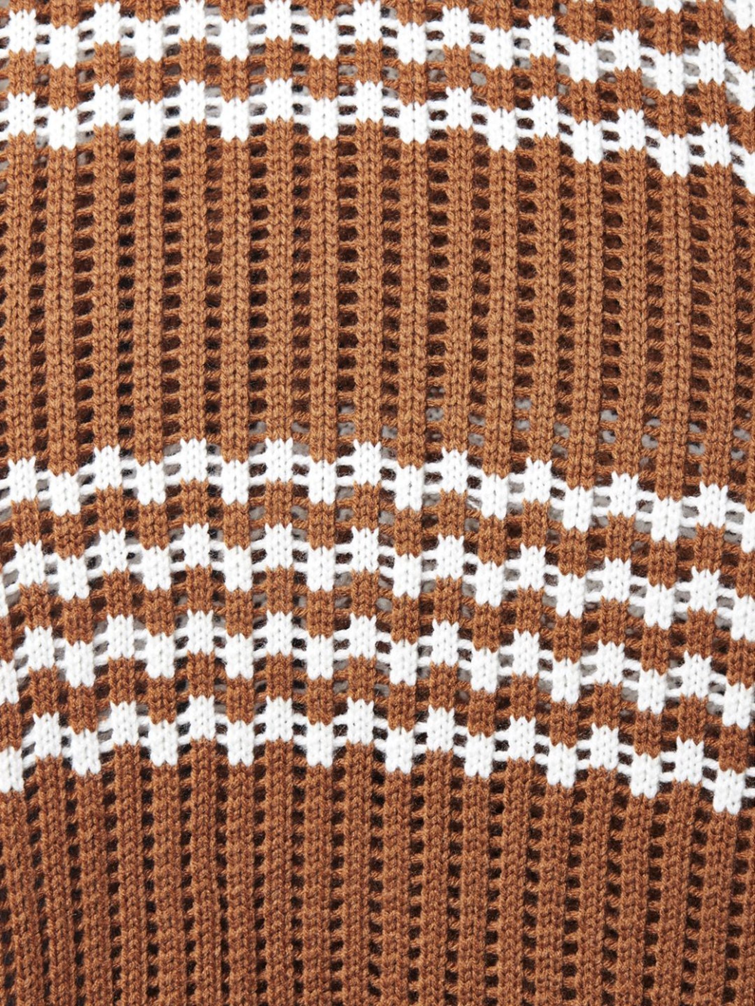 Honey by Pantaloons Brown Jacquard Pattern Sweater