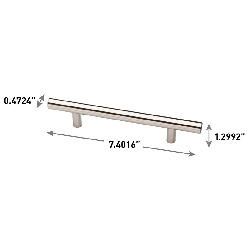 Franklin Brass 25pk 5-1/16" 128mm Steel Bar Pull Stainless Steel