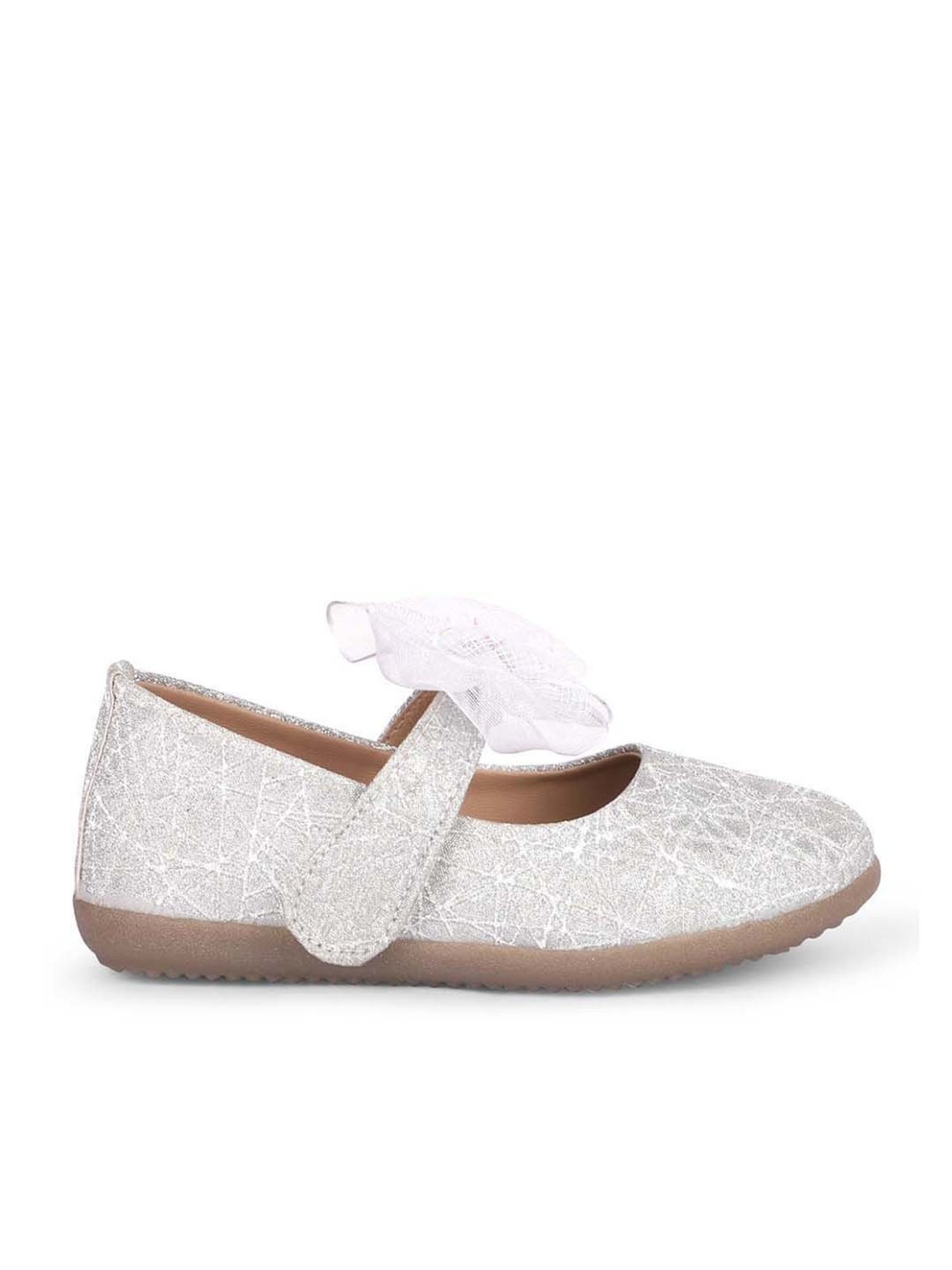 Minesole Kids Silver Mary Jane Shoes