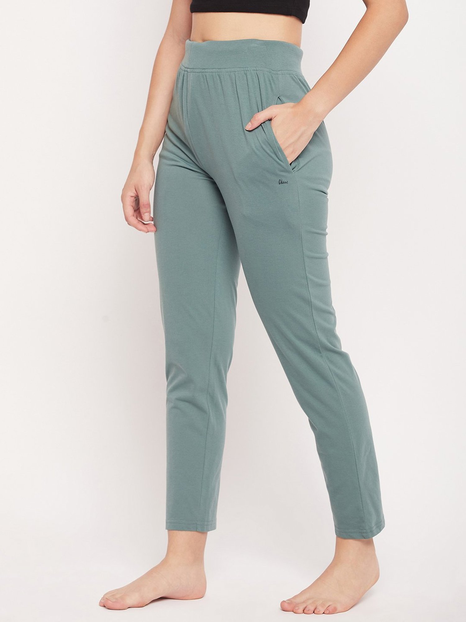 Okane Dusty Green Mid Rise Lounge Pants
