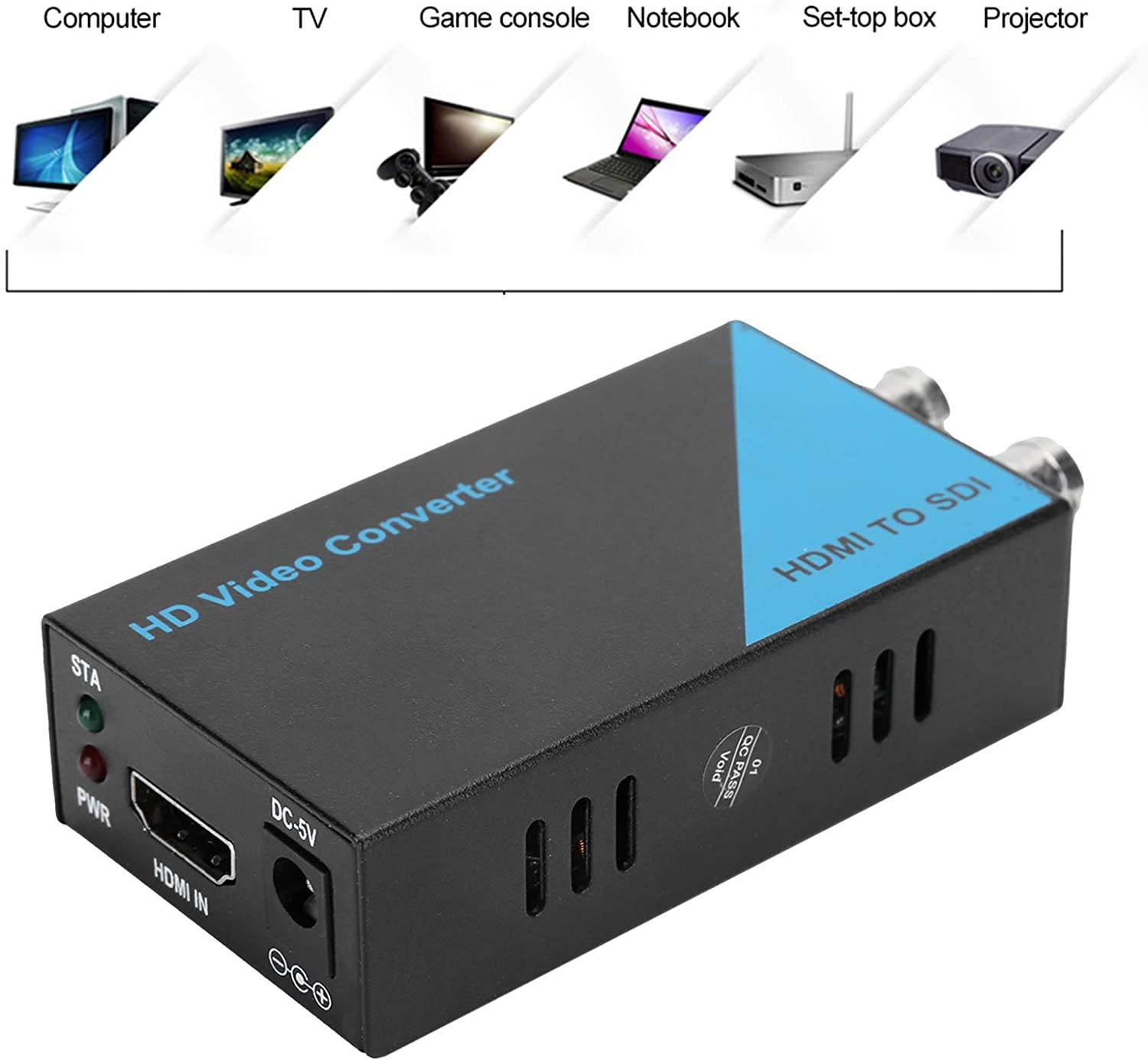 DAUERHAFT HDMI HDMI to SDI Convertor 2?Port Output SDI HDMI to SDI Converter Adapter Support 3G SDI(U.S. regulations)