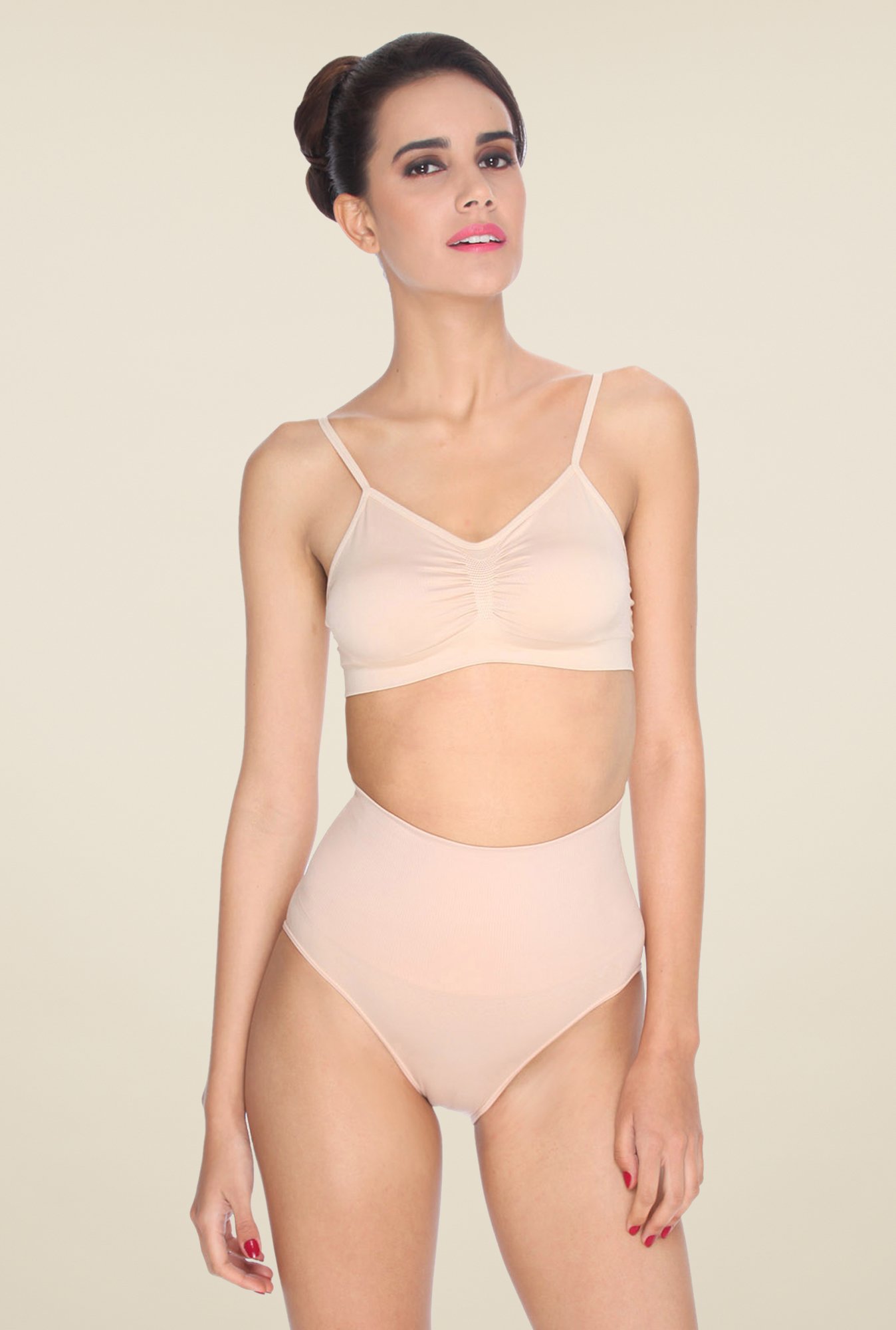 C9 Beige Solid Shapewear Bottom