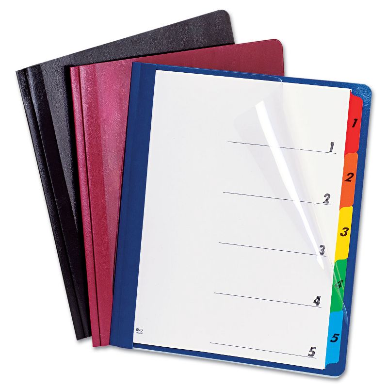 Oxford Extra-Wide Clear Front Report Covers Letter Size Black 25/Box 5354005X