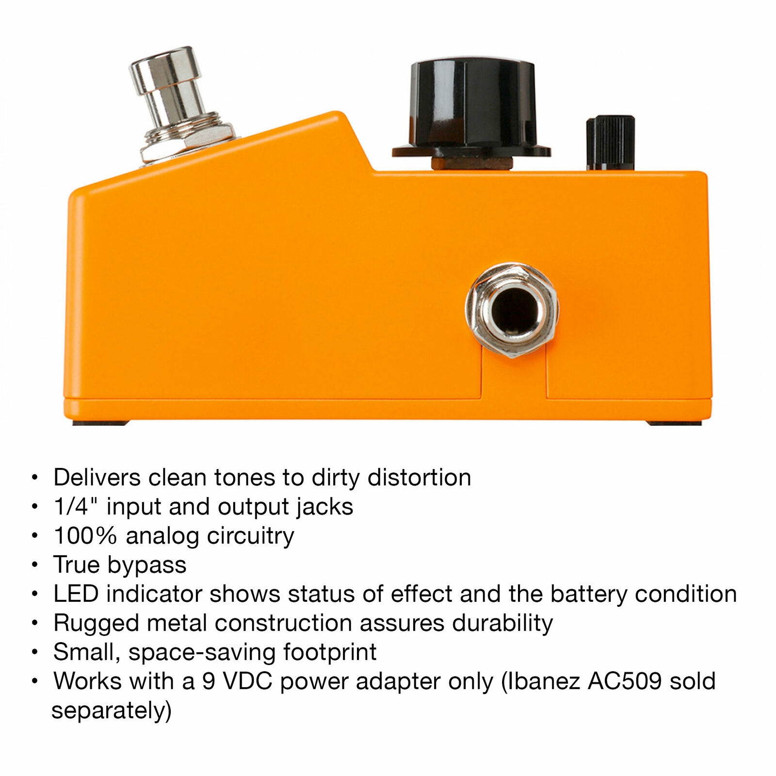 Ibanez 850 Fuzz FZ Mini Fuzz Pedal Made in Japan with 2 Patch Cables and Cloth