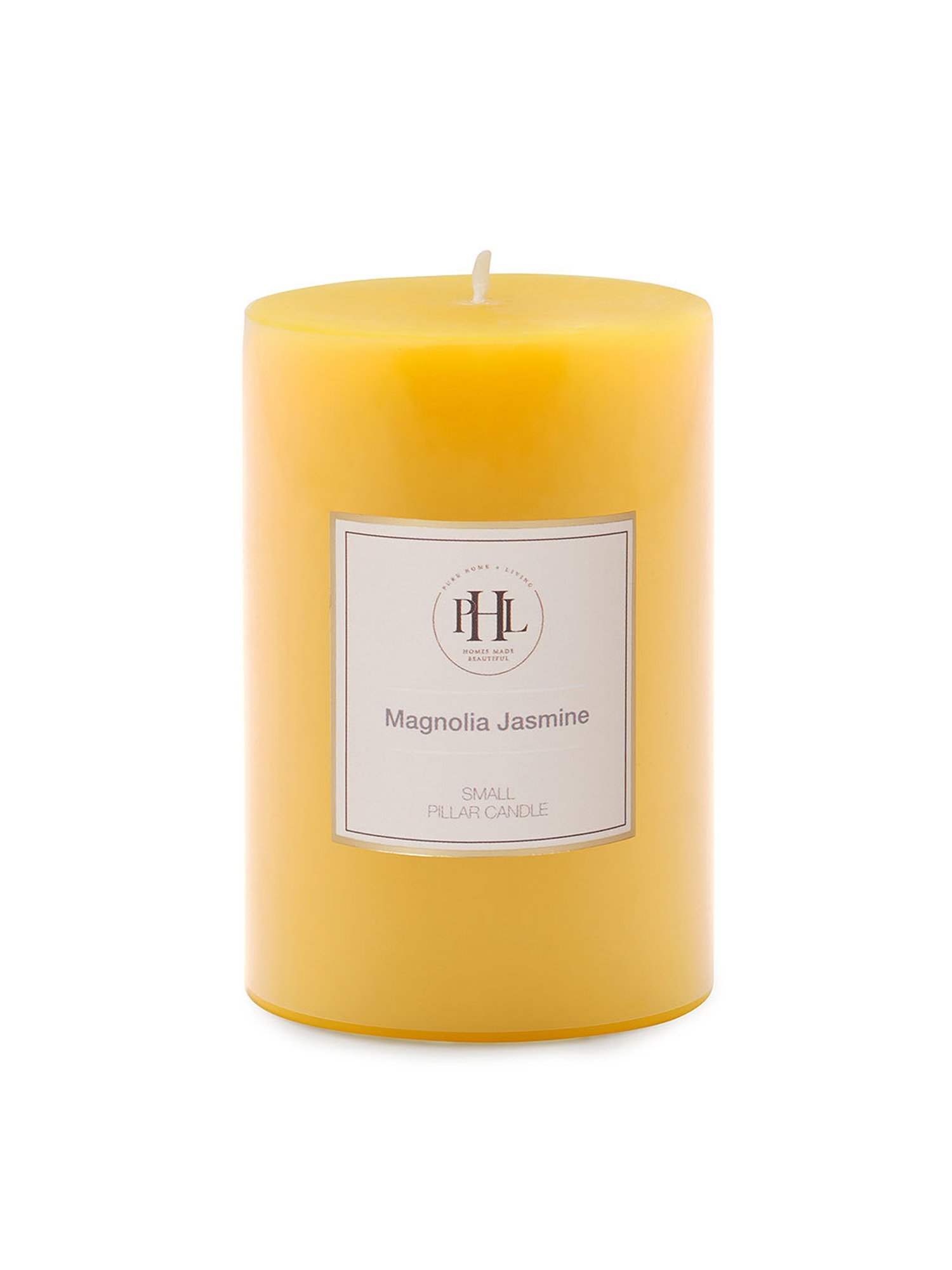 Pure Home and Living Yellow Magnolia Jasmine Pillar Candle