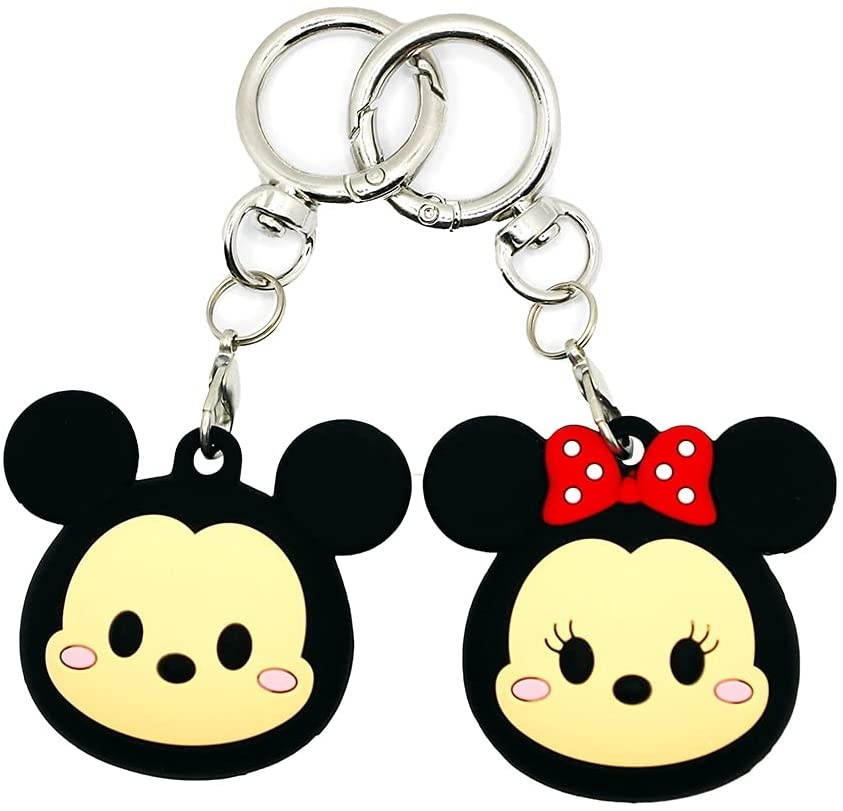 AKXOMY Compatible with AirTag Case, Cute Cartoon Mickey AirTag Cover, Mickey Mouse Soft Silicone Shockproof Protective Case Cover and Skin for Apple AirTag Case (Mickey-A)