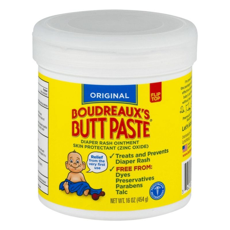 Boudreaux's Butt Paste Baby Diaper Rash Cream Original Strength - 16oz