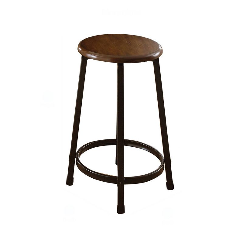 Set of 2 Reba Counter Stools Metal/Brown - Steve Silver Company