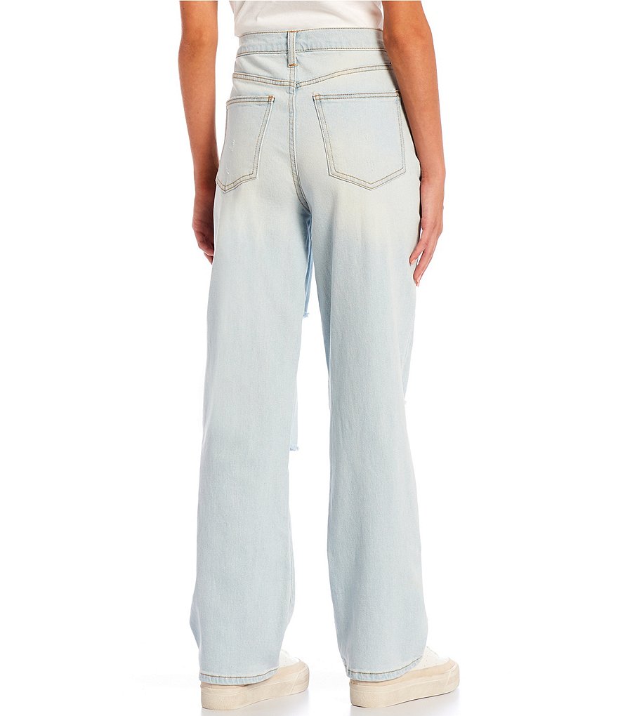 Celebrity Pink Shadow Knee Mid Rise Straight Jeans