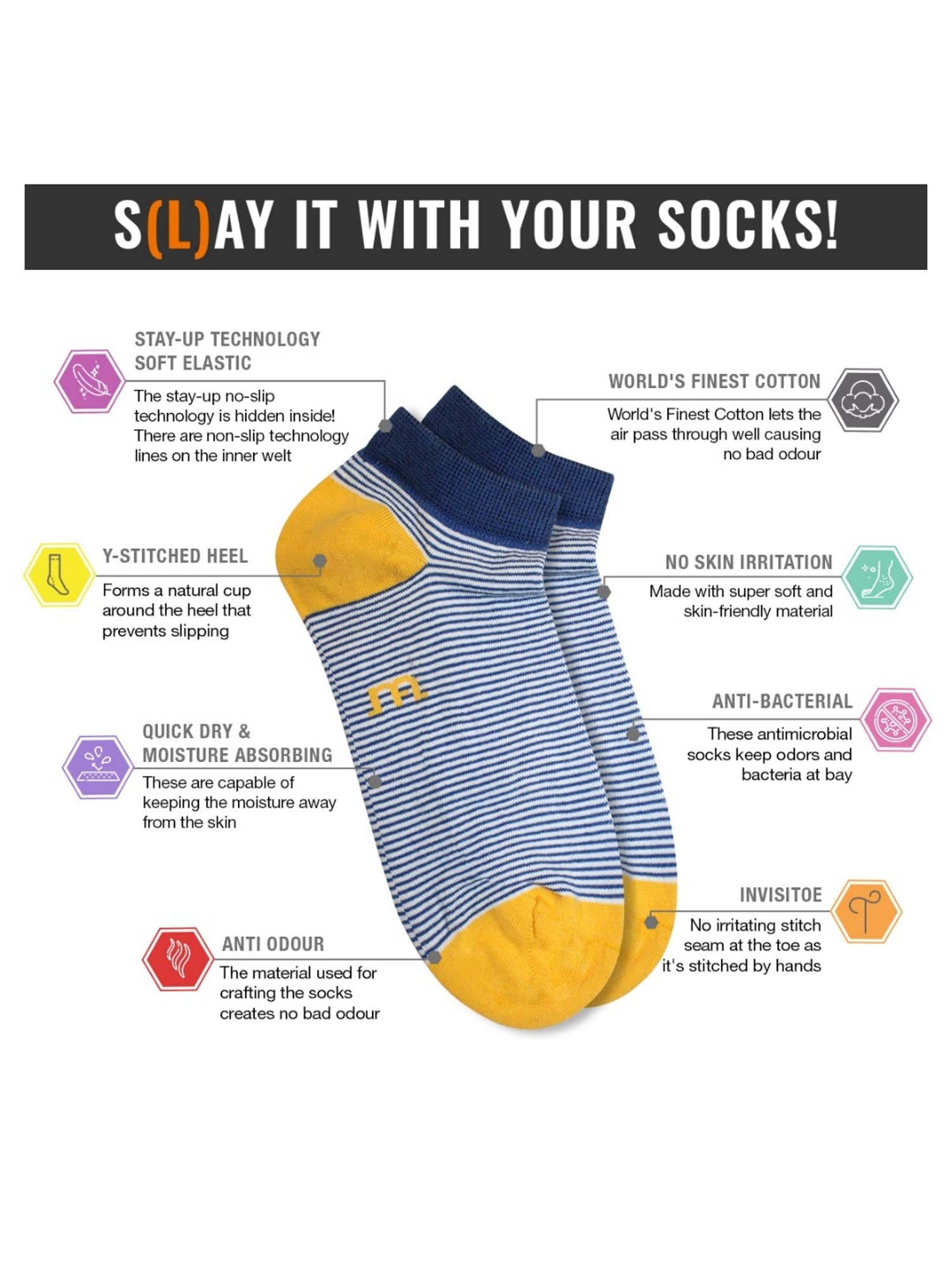 Man Arden Multicolor Printed Socks