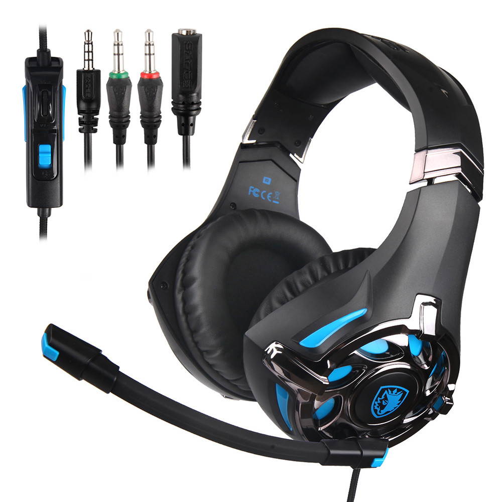 PS4 Xbox One Gaming Headset SADES SA-822 PC Gaming Headphone Stereo Sound Over-Ear Headphone with Microphone