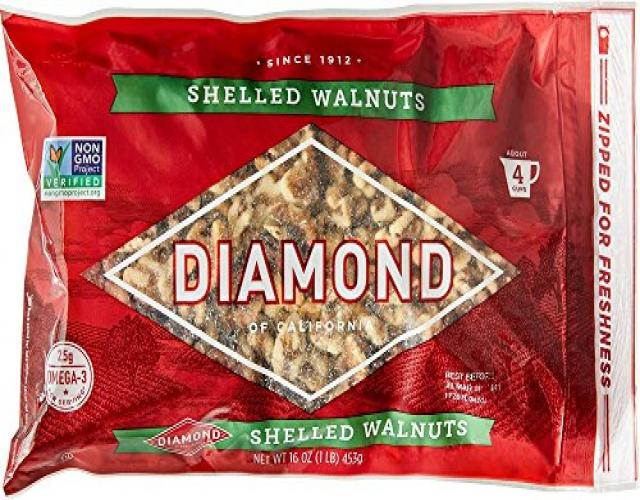 Diamond of California Shelled Walnuts, 16 oz