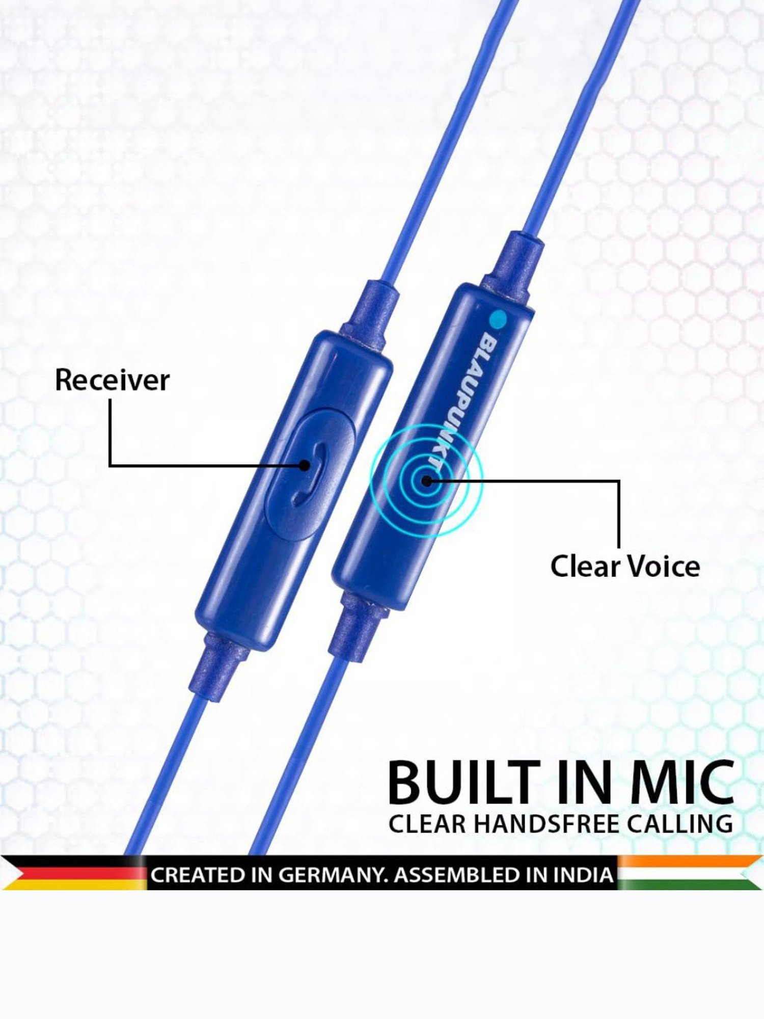 Blaupunkt EM06 in-Ear Type C Wired Earphone with Mic, Deep Bass HD Sound & Noise Isolation (Black)