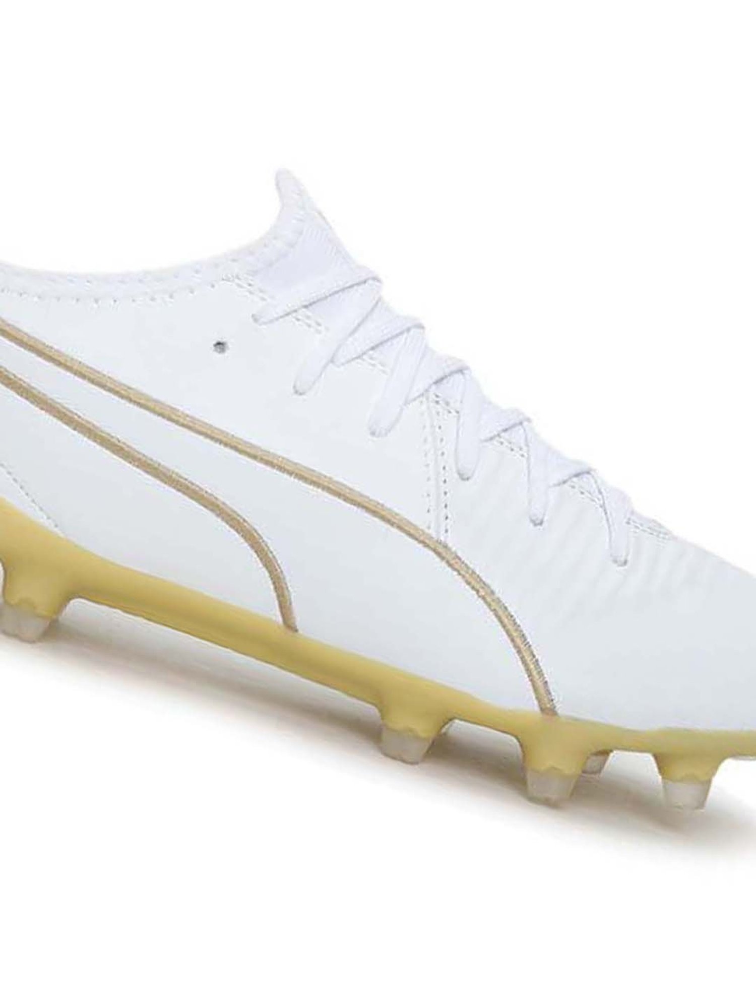 Puma Men's KING Pro FG White Football Shoes
