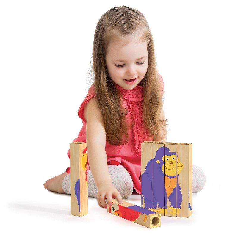 Quercetti Jungle Wooden Puzzle - 4pk