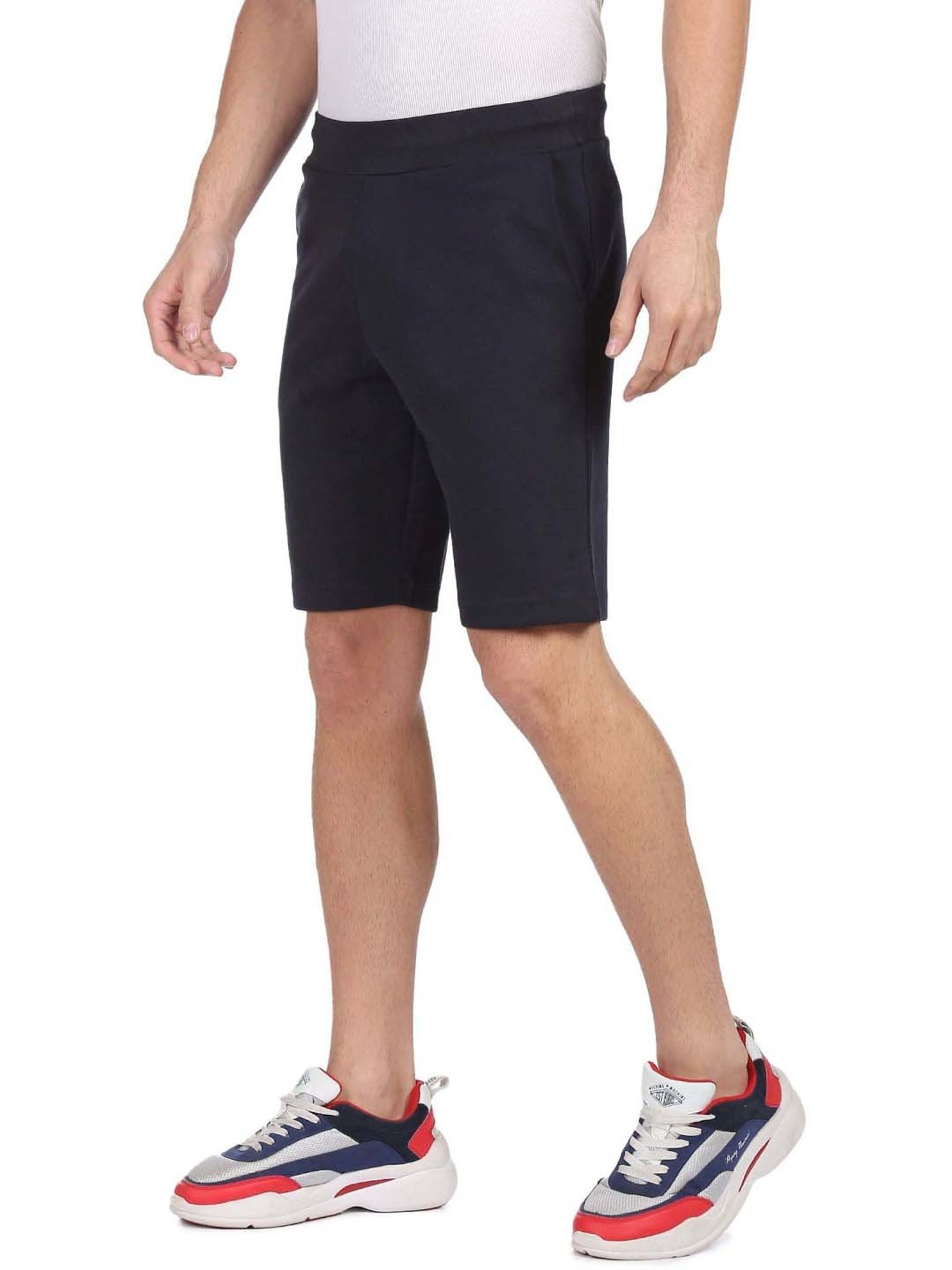 Arrow Sport Navy Regular Fit Shorts
