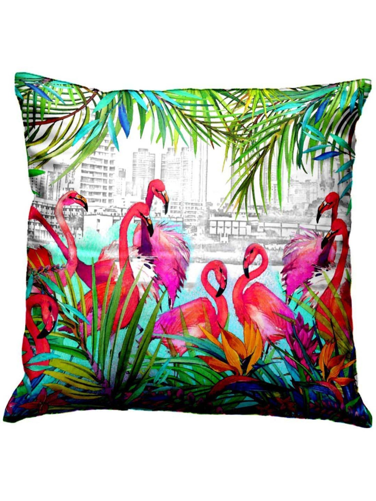 Bianca Ruyal Pink & Green Microfibre Medium Cushion Cover - Set of 2