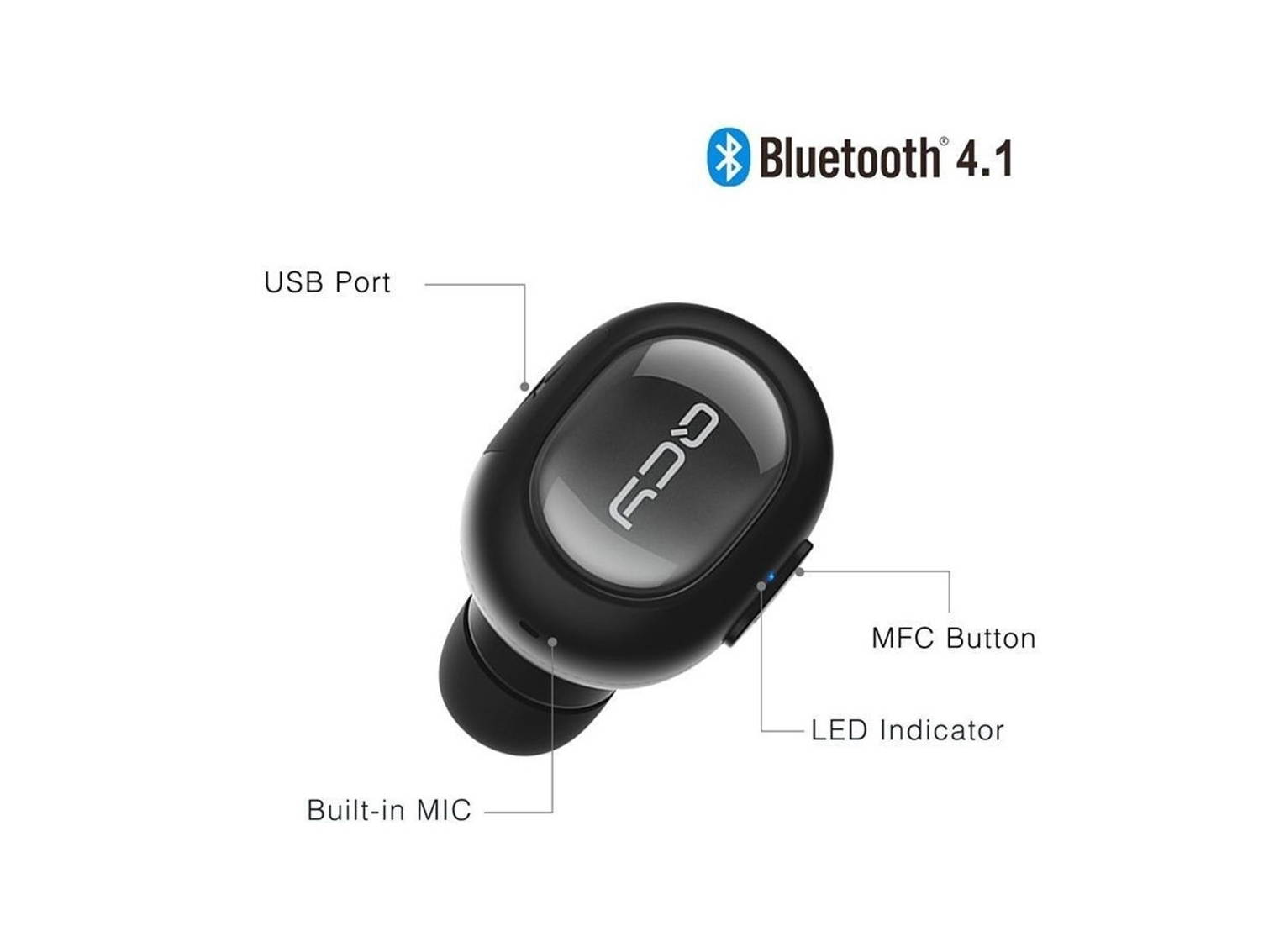 QCY Q29 True Wireless Cord-Free Bluetooth 4.1 Mini Earphones English Version