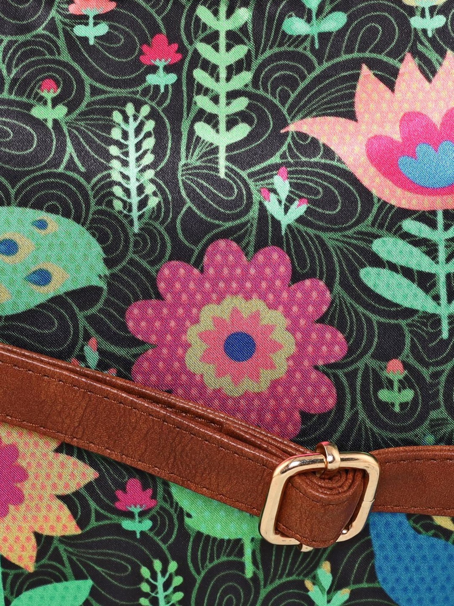 Sabhyata Multicolor Printed Medium Satchel Handbag