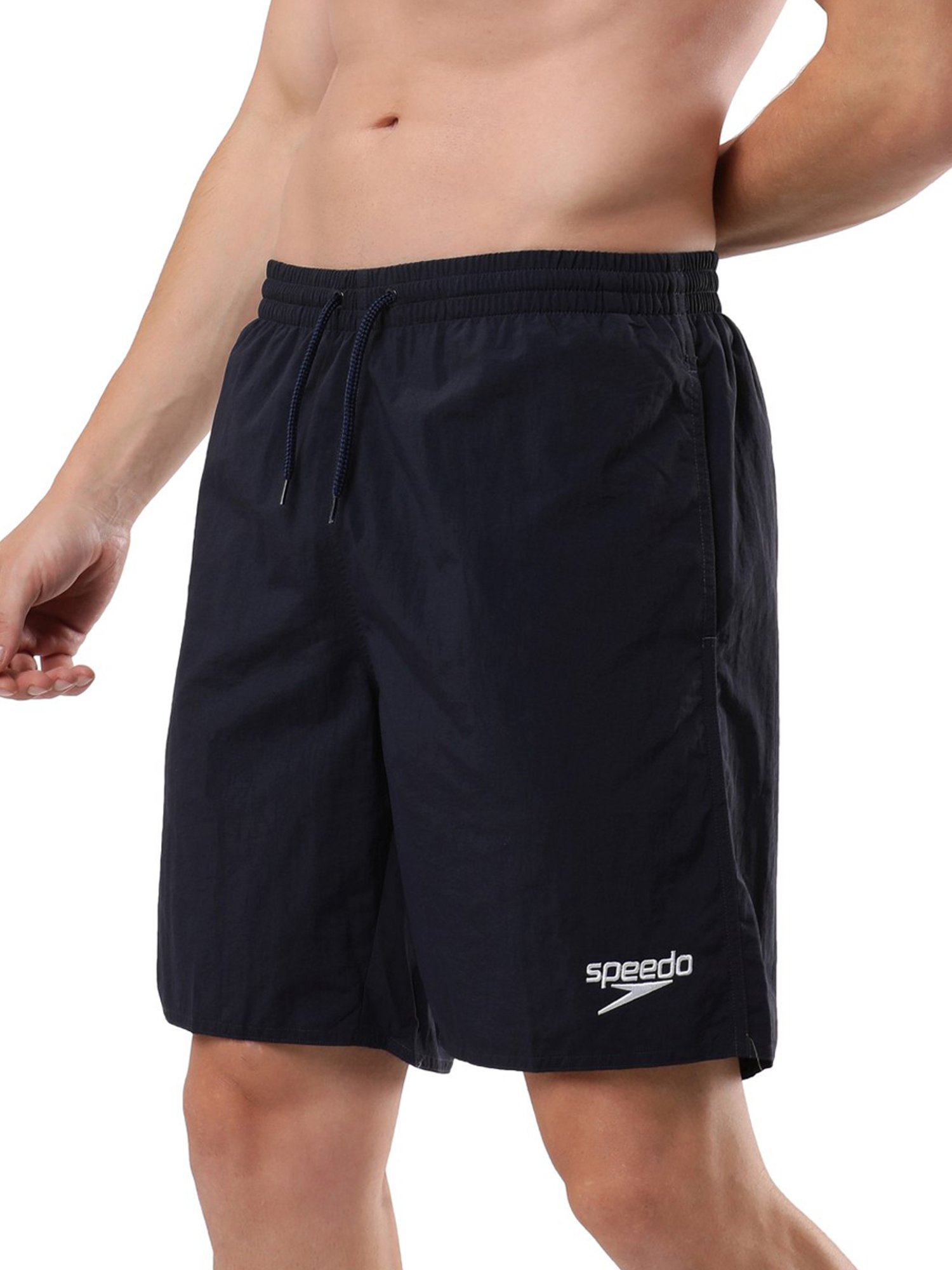 Speedo Navy Regular Fit Self Pattern Swim Shorts