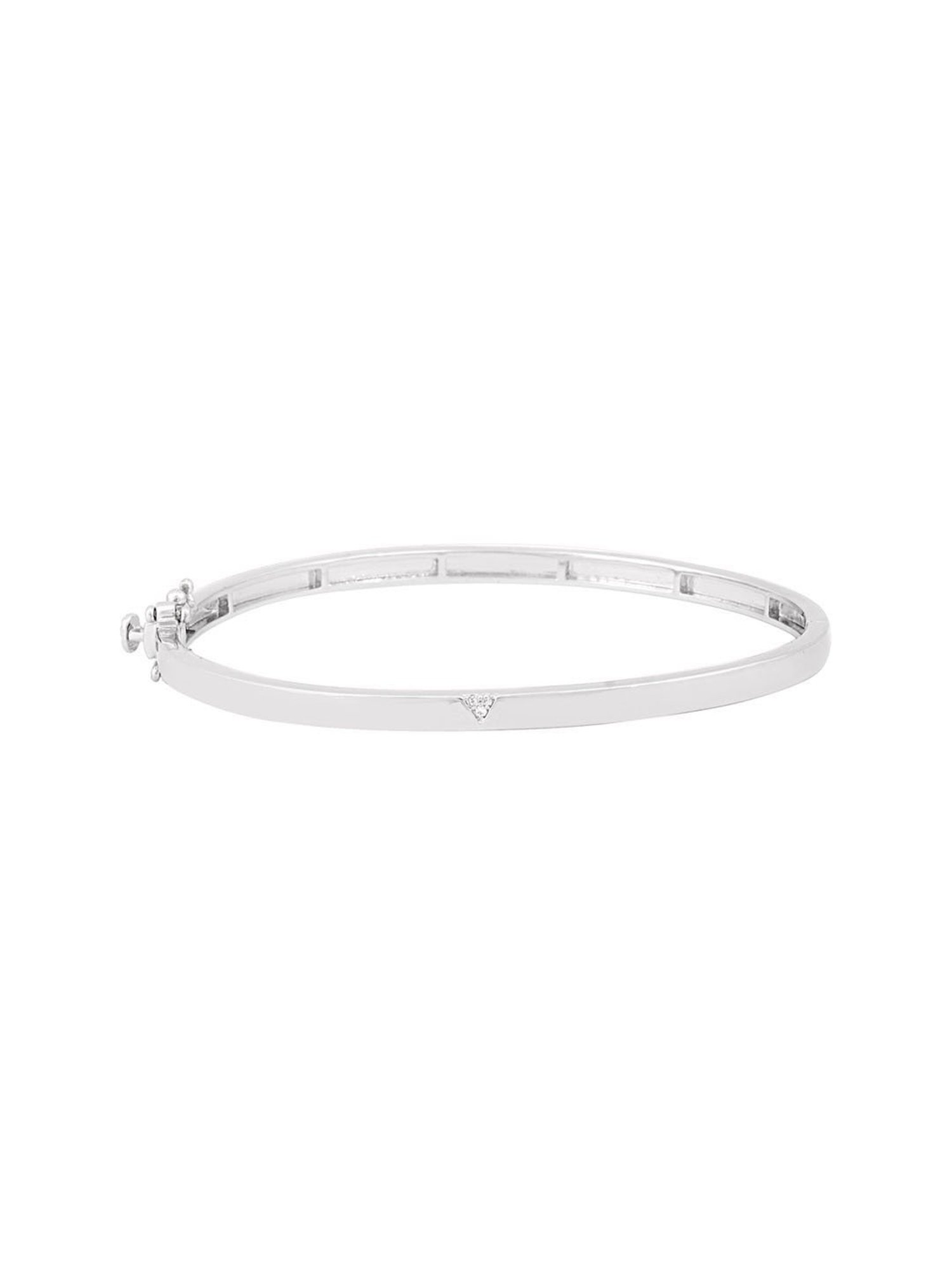 The Real Effect London 800 Silver CZ Bangle for Women