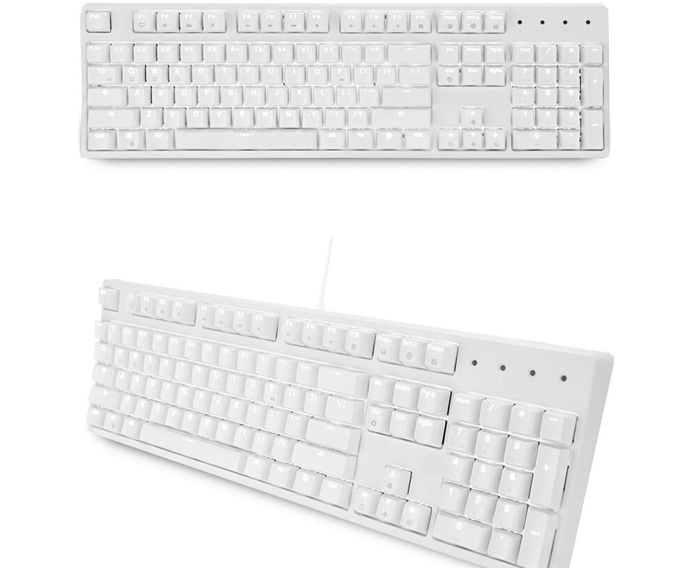 Royal Kludge RK987  N-key Rollover Ergonomic Design,Cool Exterior USB Wired PBT Keycaps White Backlit Keyboard for Gaming and Office - Black( RK Black Switch)