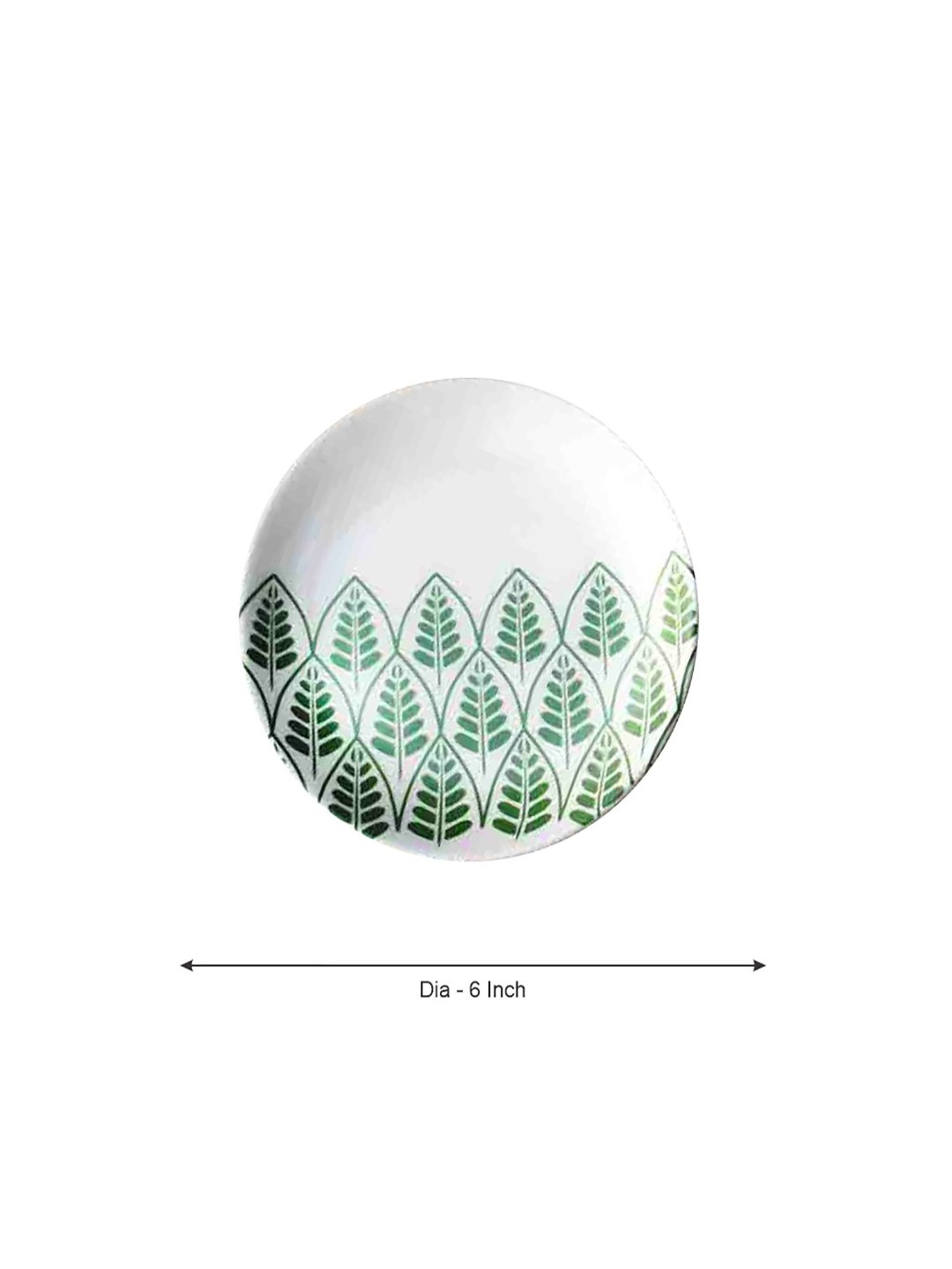 Fanusta Bahaar White Ceramic Side Plate - Set of 1