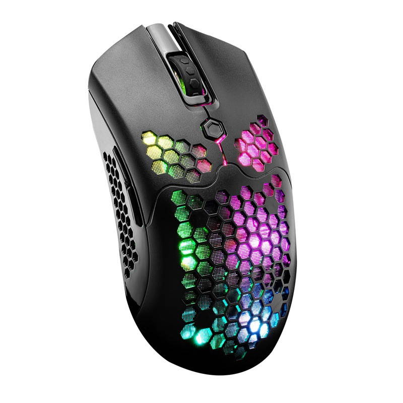 7 Buttons Wired Wireless Dual Mode Gaming Mouse 2.4GHz 5 Gears 12000 DPI Adjustable RGB Backlit Ergonomic Mice Lightweight Honeycomb Shell Gamer Mice Optical Mouse